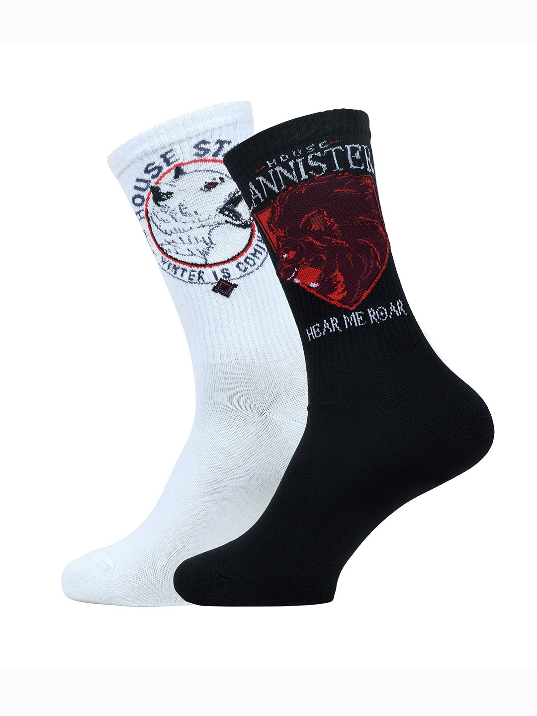 Balenzia Men Pack Of 2 Assorted GAME OF THRONES Socks, Black
