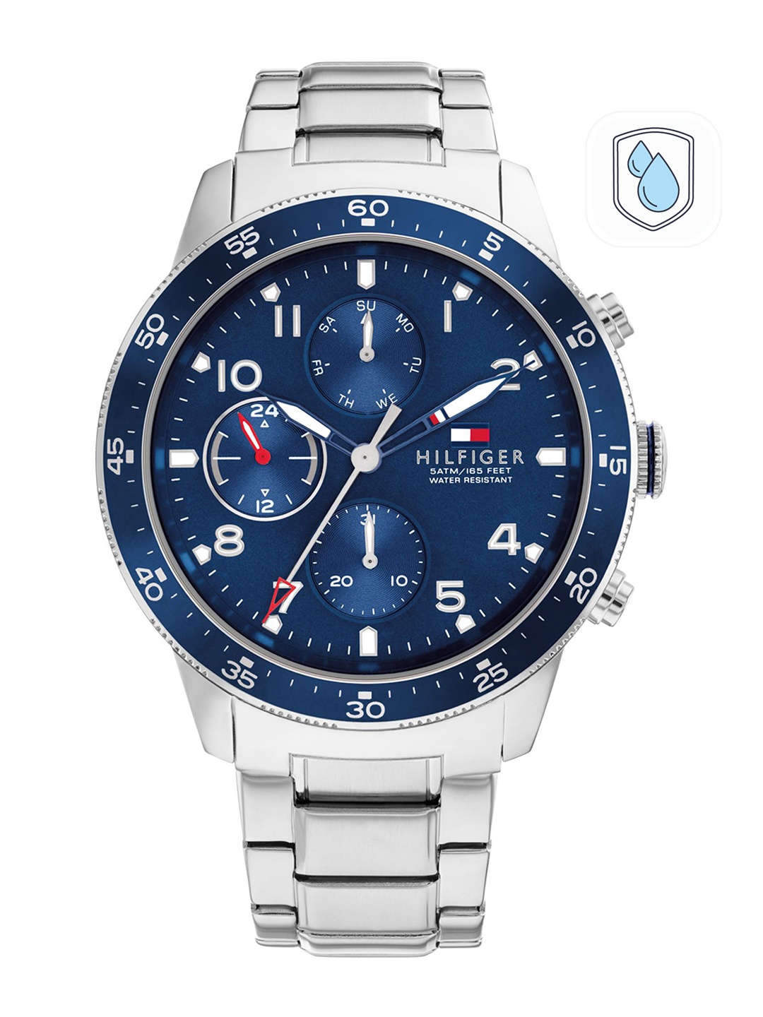Tommy Hilfiger Men Blue Dial & Silver Toned Stainless Steel Bracelet Style Straps Analogue Watch TH1791949
Tommy Hilfiger Men Blue Dial & Silver Toned Stainless Steel Bracelet Style Straps Analogue Watch TH1791949