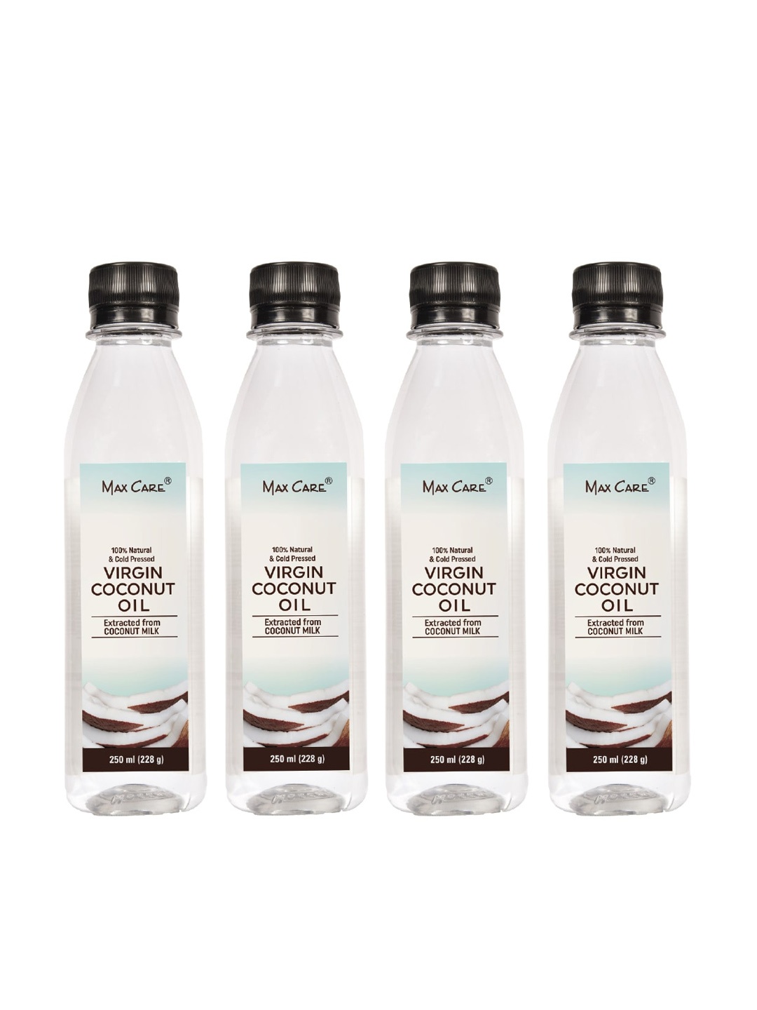 Max Care Set of 4 Natural & Cold Pressed Virgin Coconut Oil - 250 ml Each, White
Max Care Set of 4 Natural & Cold Pressed Virgin Coconut Oil - 250 ml Each, White