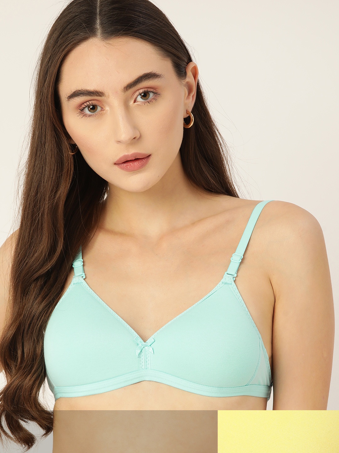 DressBerry Pack of 2 Lightly Padded Bra, Yellow