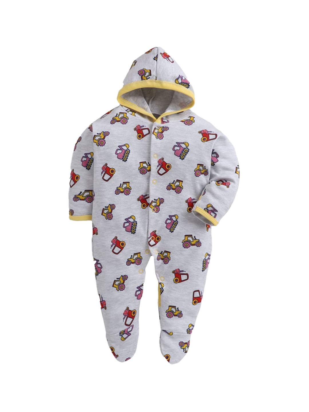 Hopscotch Kids Multicoloured Printed Pure Cotton Bodysuit, Multi