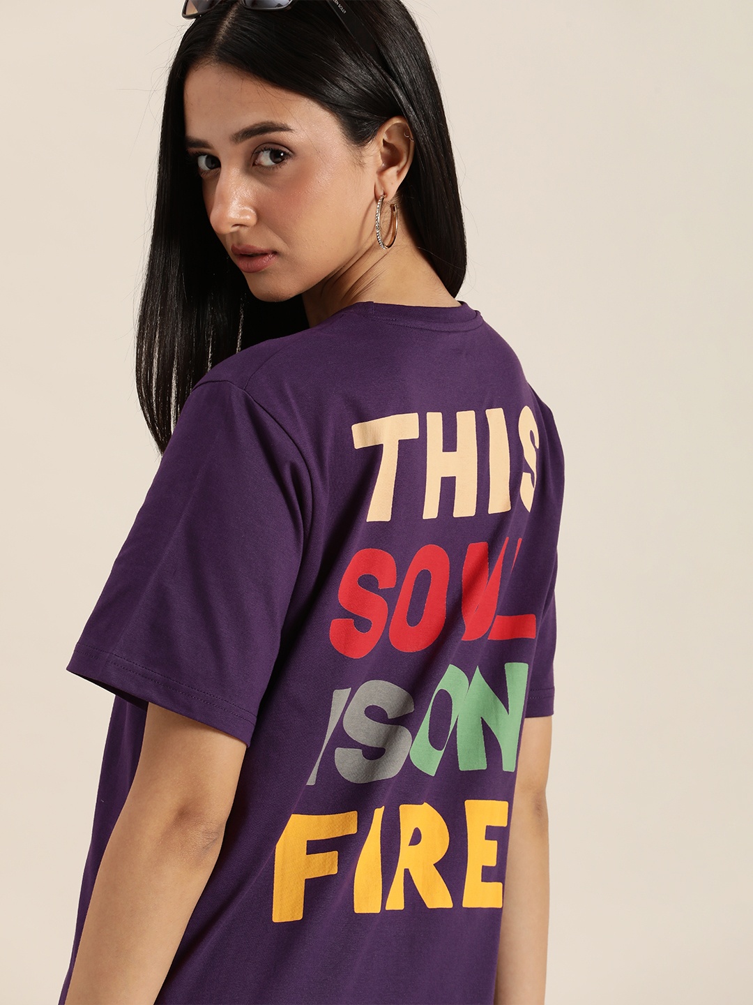 DILLINGER Aubergine & Beige Back Typography Printed Cotton Oversized Longline T-shirt, Purple
DILLINGER Aubergine & Beige Back Typography Printed Cotton Oversized Longline T-shirt, Purple