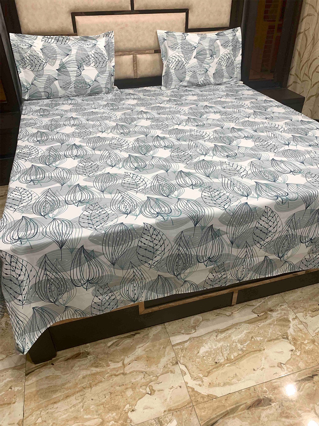 Pure Decor Green & Grey Floral 300 TC Queen Pure Cotton Bedsheet with 2 Pillow Covers
Pure Decor Green & Grey Floral 300 TC Queen Pure Cotton Bedsheet with 2 Pillow Covers