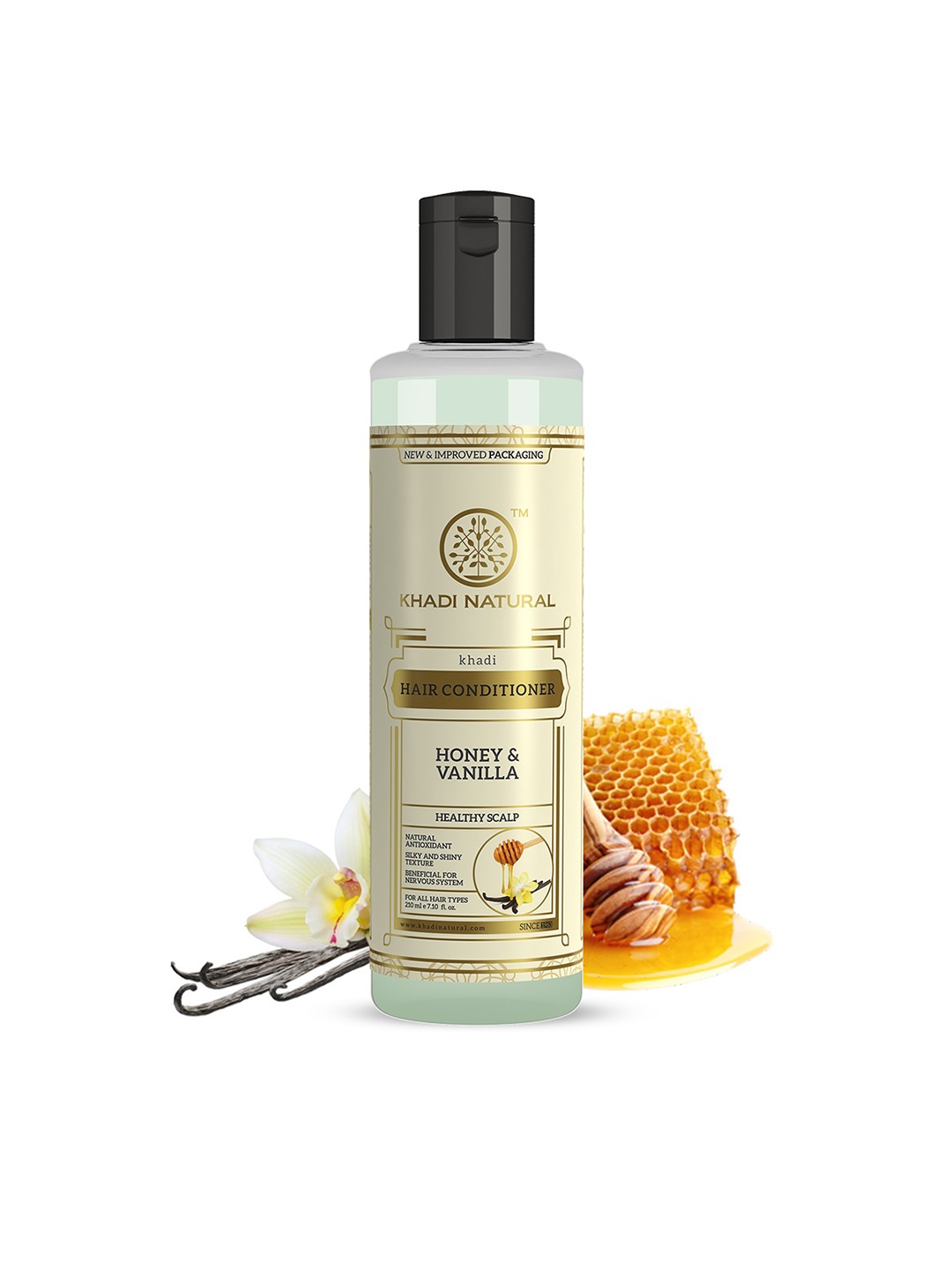 Khadi Natural Honey & Vanilla Hair Conditioner for Silky & Shiny Texture - 210ml, Off white
Khadi Natural Honey & Vanilla Hair Conditioner for Silky & Shiny Texture - 210ml, Off white