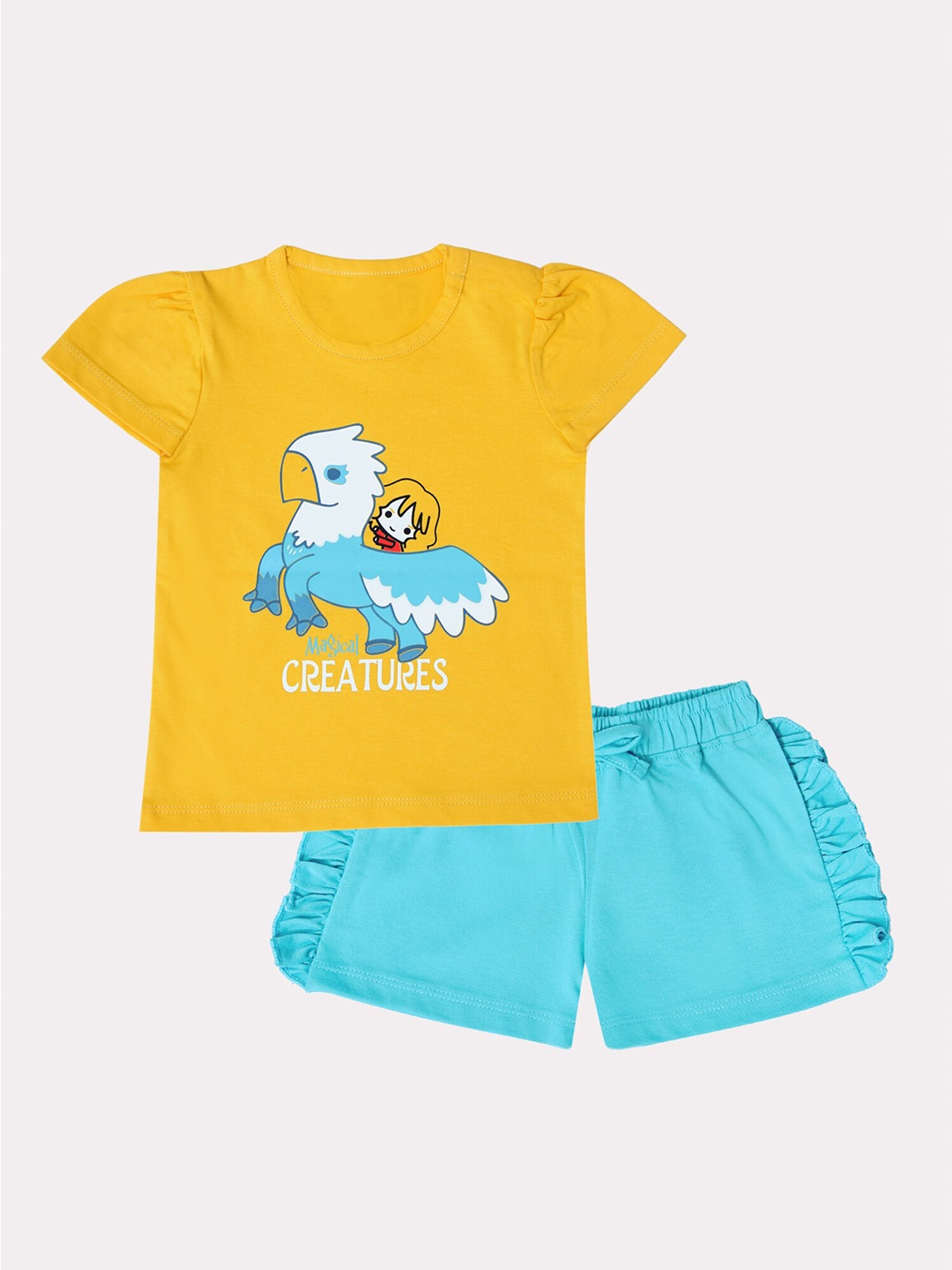 YK Warner Bros Girls Yellow Harry Potter Printed Puff Sleeves T-shirt with Ruffle Shorts
YK Warner Bros Girls Yellow Harry Potter Printed Puff Sleeves T-shirt with Ruffle Shorts