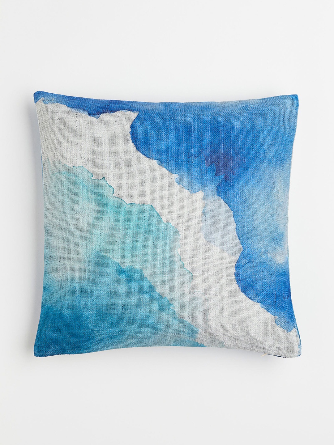 H&M Blue & White Square Patterned Cushion Cover