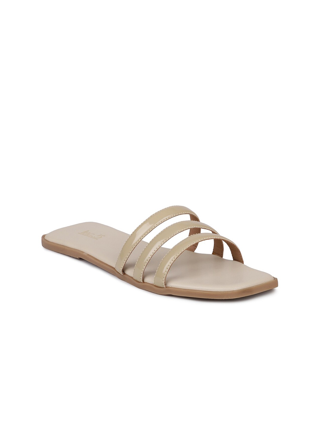 Inc 5 Women Beige Open Toe Flats