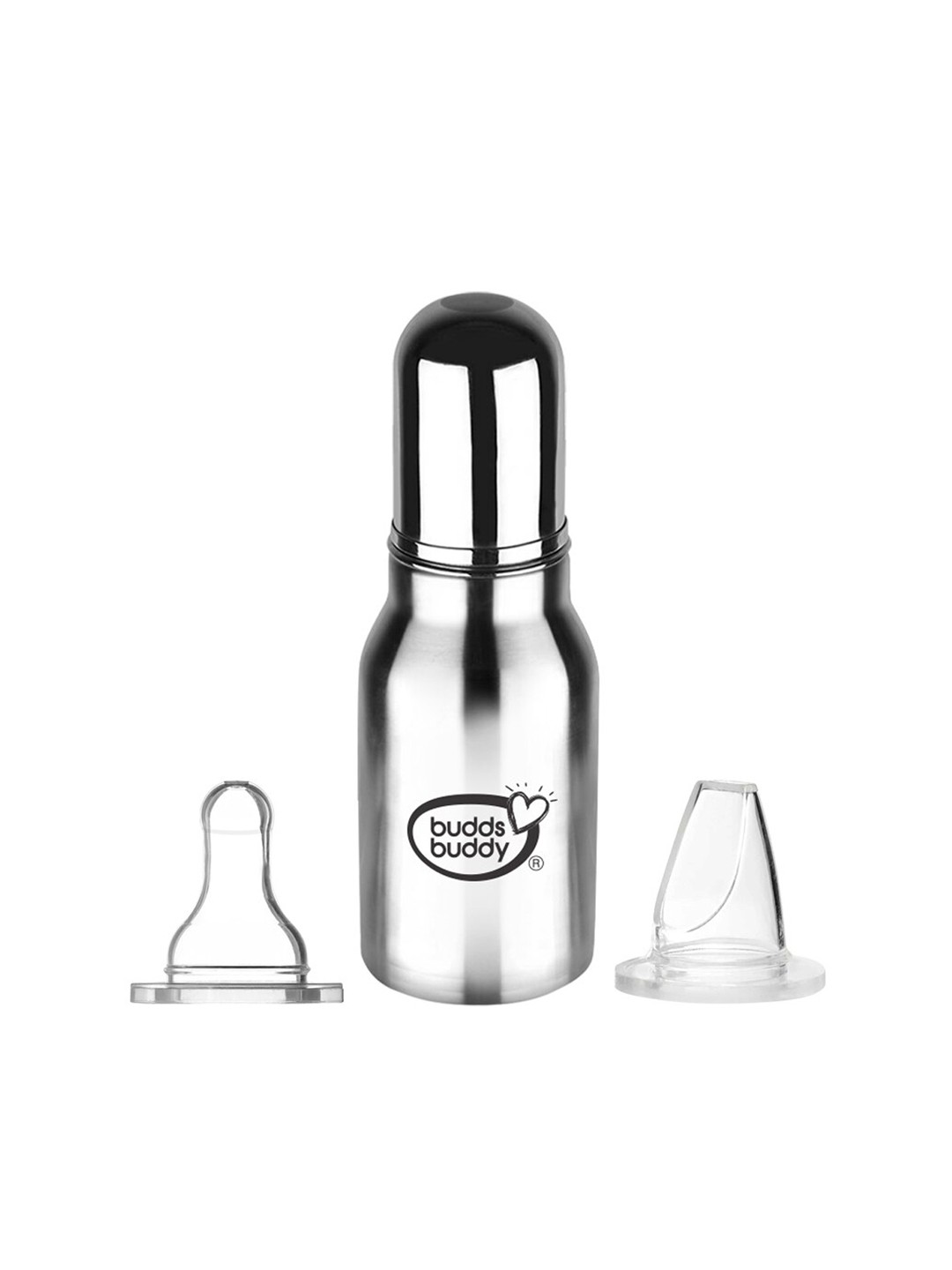 BUDDSBUDDY Infant -Toned Silver-Toned Stainless Steel 2 in 1 Baby Feeding Bottle 180 Ml
BUDDSBUDDY Infant -Toned Silver-Toned Stainless Steel 2 in 1 Baby Feeding Bottle 180 Ml