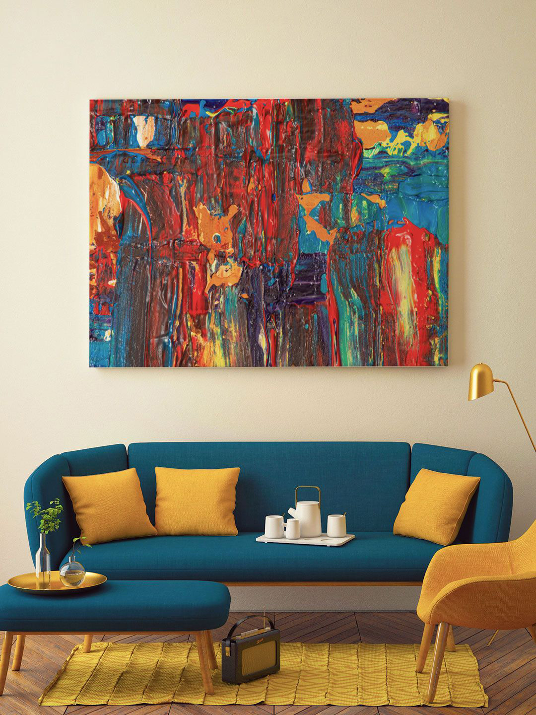 ARTSPACE Multicolored Abstract Wall Painting, Multi
ARTSPACE Multicolored Abstract Wall Painting, Multi