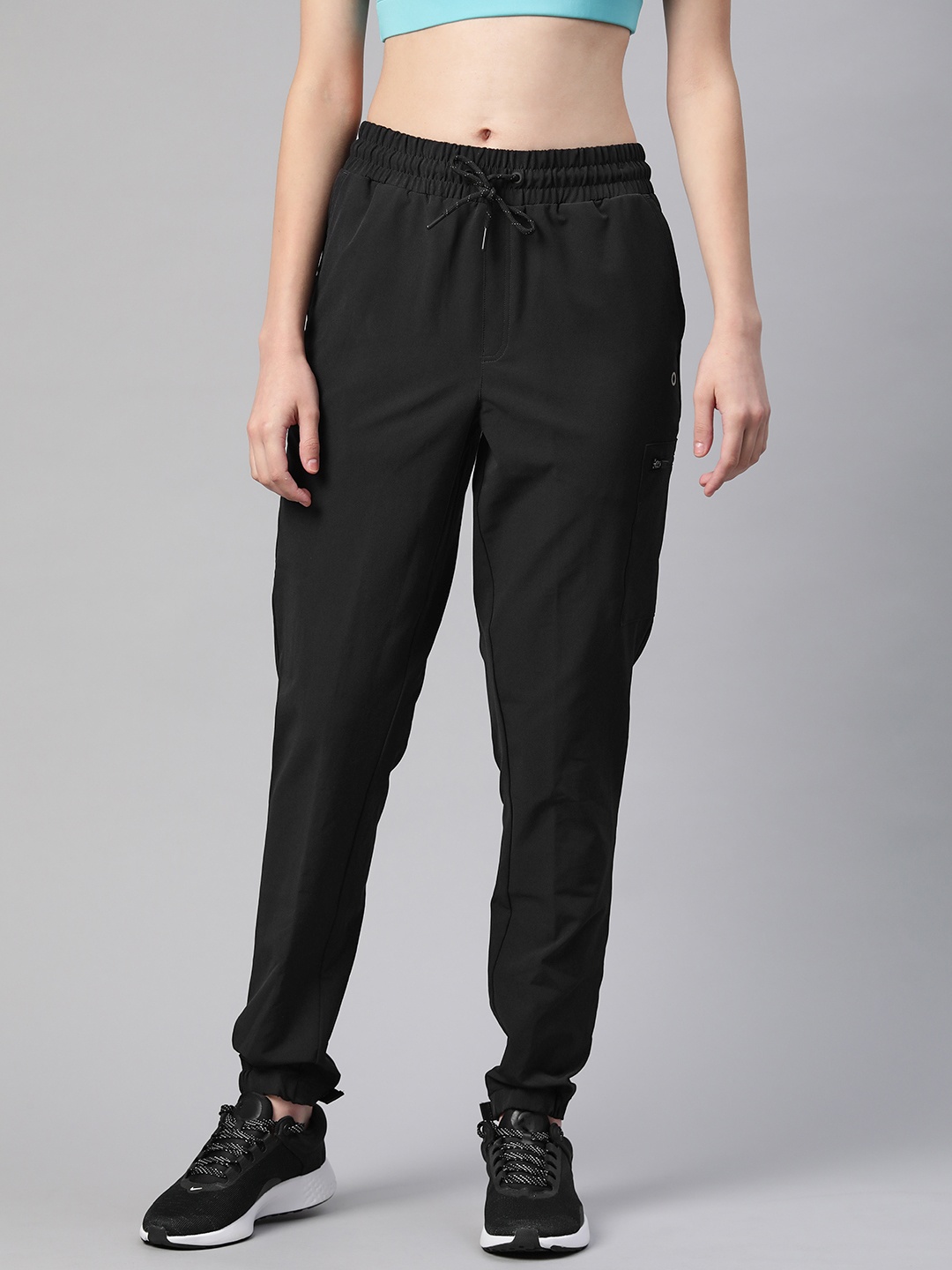 Marks & Spencer Women Black Regular Fit Jogger Trekking Pants