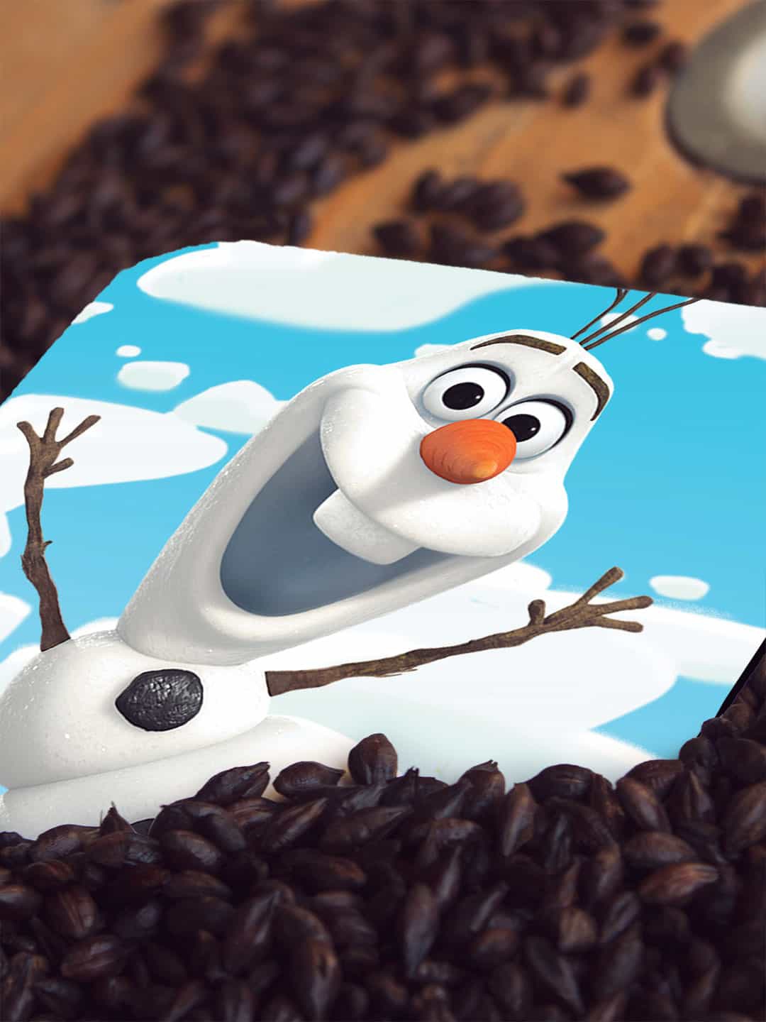 macmerise Set of 6 Blue White Printed Oh Olaf Coasters