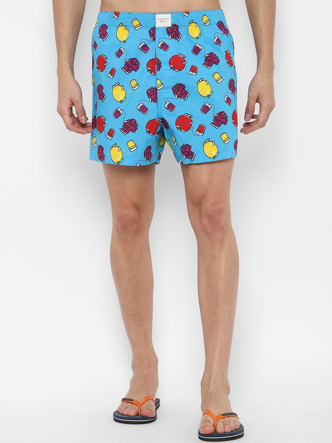 AMERICAN EAGLE OUTFITTERS Men Blue & Red Printed Boxers