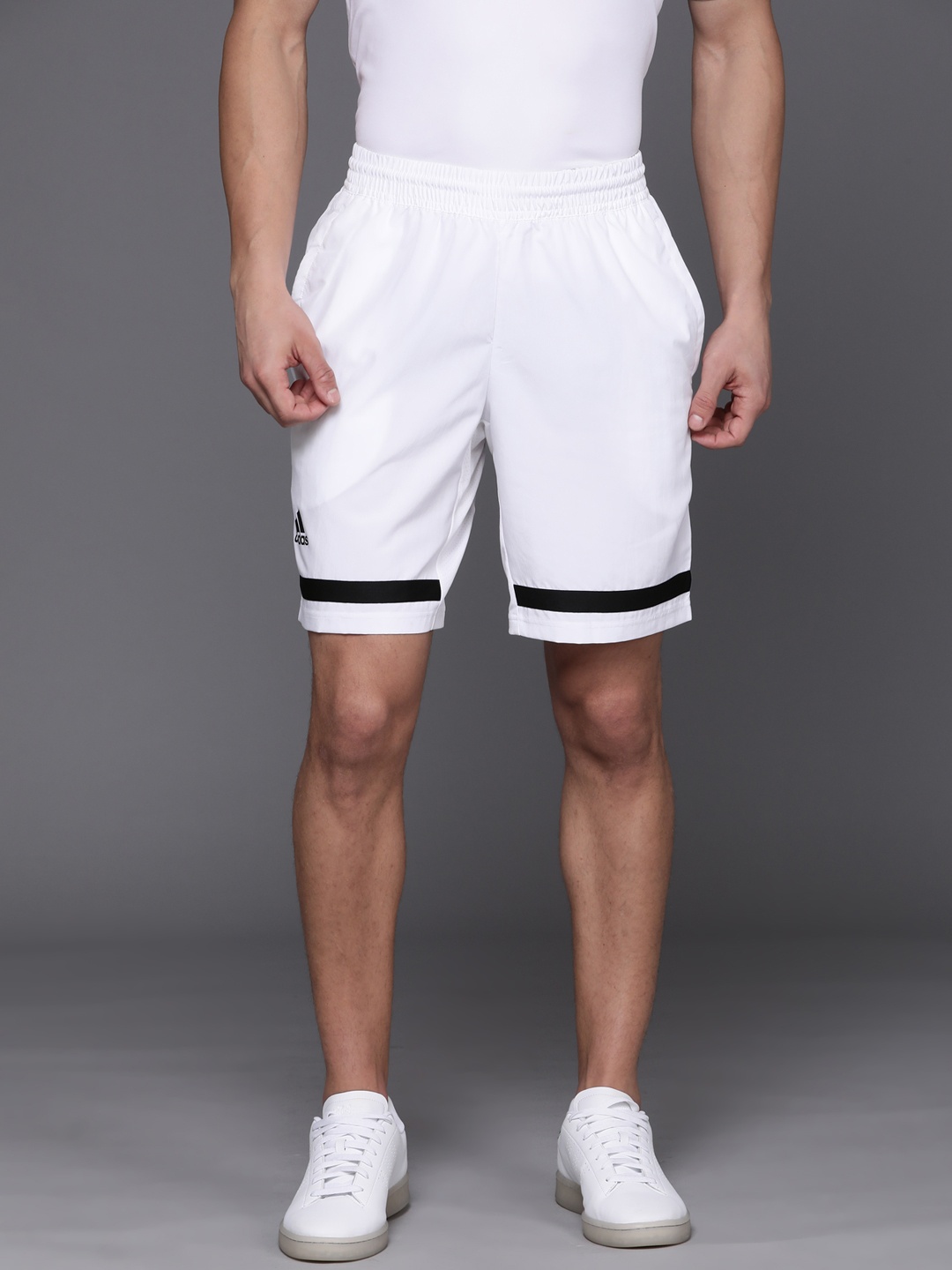 ADIDAS Men White Club Sports Shorts