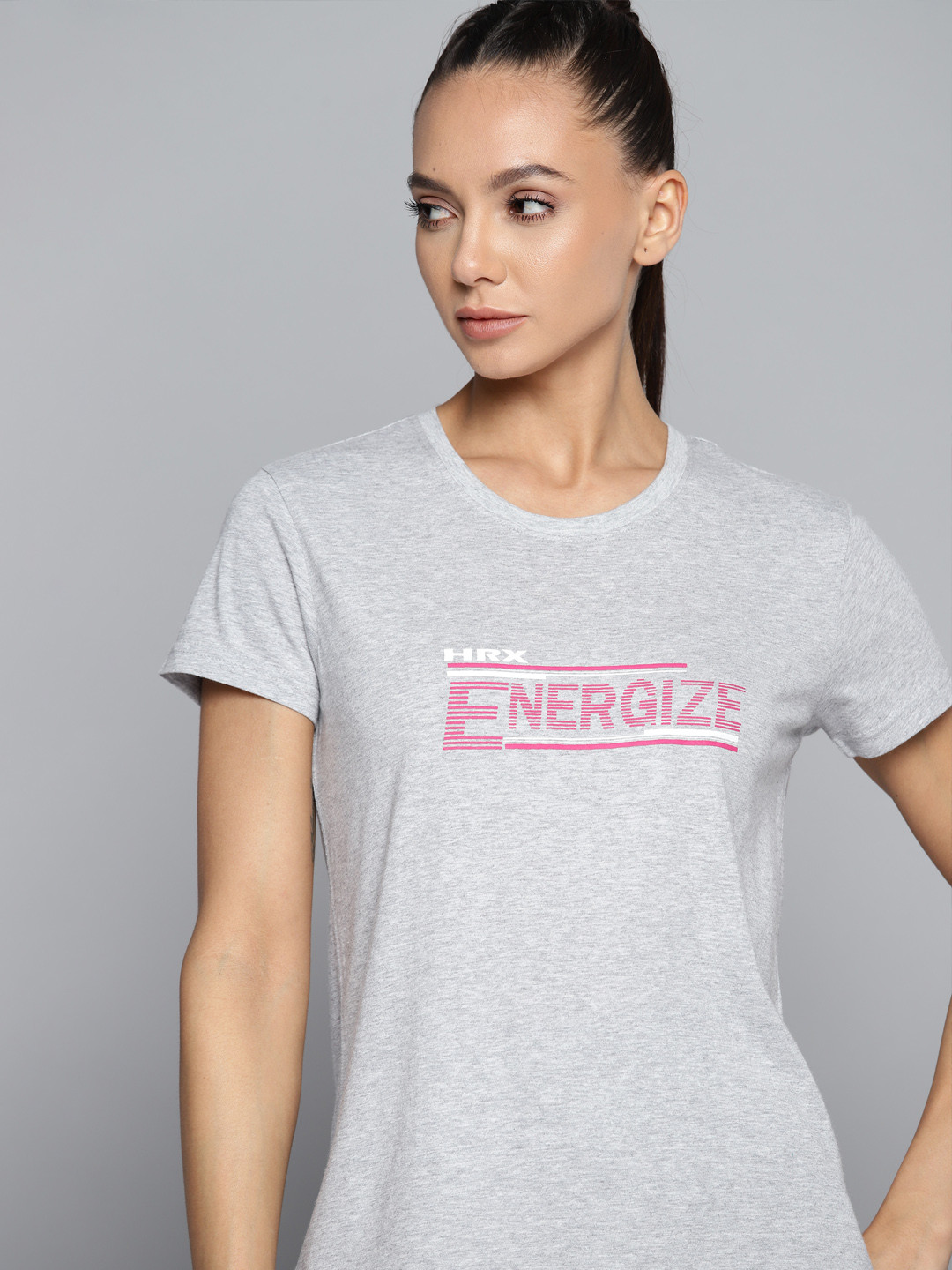 HRX By Hrithik Roshan Lifestyle Women Lt Grey Bio-Wash Brand Carrier T-shirts, Grey melange
HRX By Hrithik Roshan Lifestyle Women Lt Grey Bio-Wash Brand Carrier T-shirts, Grey melange