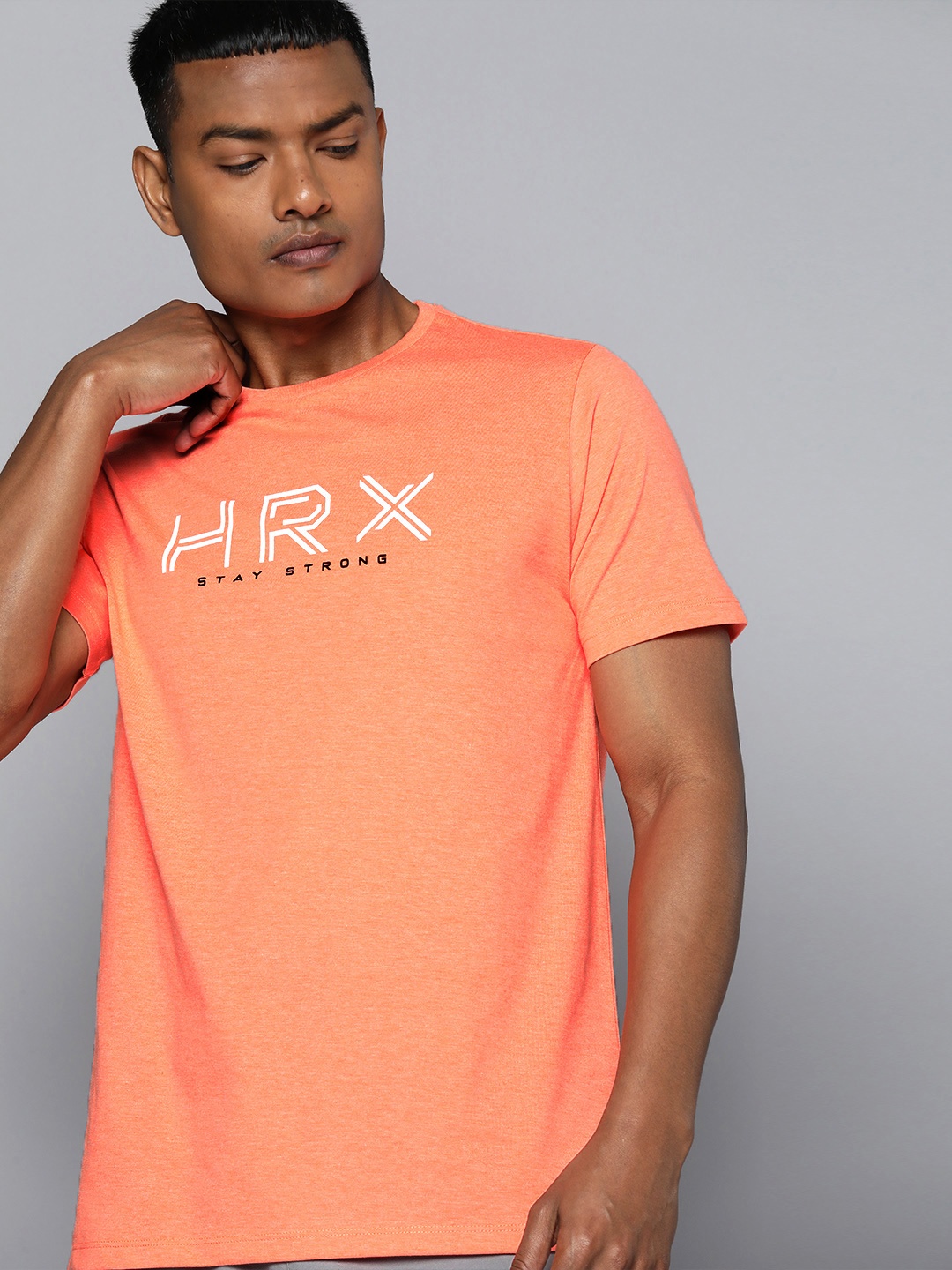 HRX By Hrithik Roshan Training Antimicrobial & Rapid-Dry Brand carrier T-shirt, Orange
HRX By Hrithik Roshan Training Antimicrobial & Rapid-Dry Brand carrier T-shirt, Orange