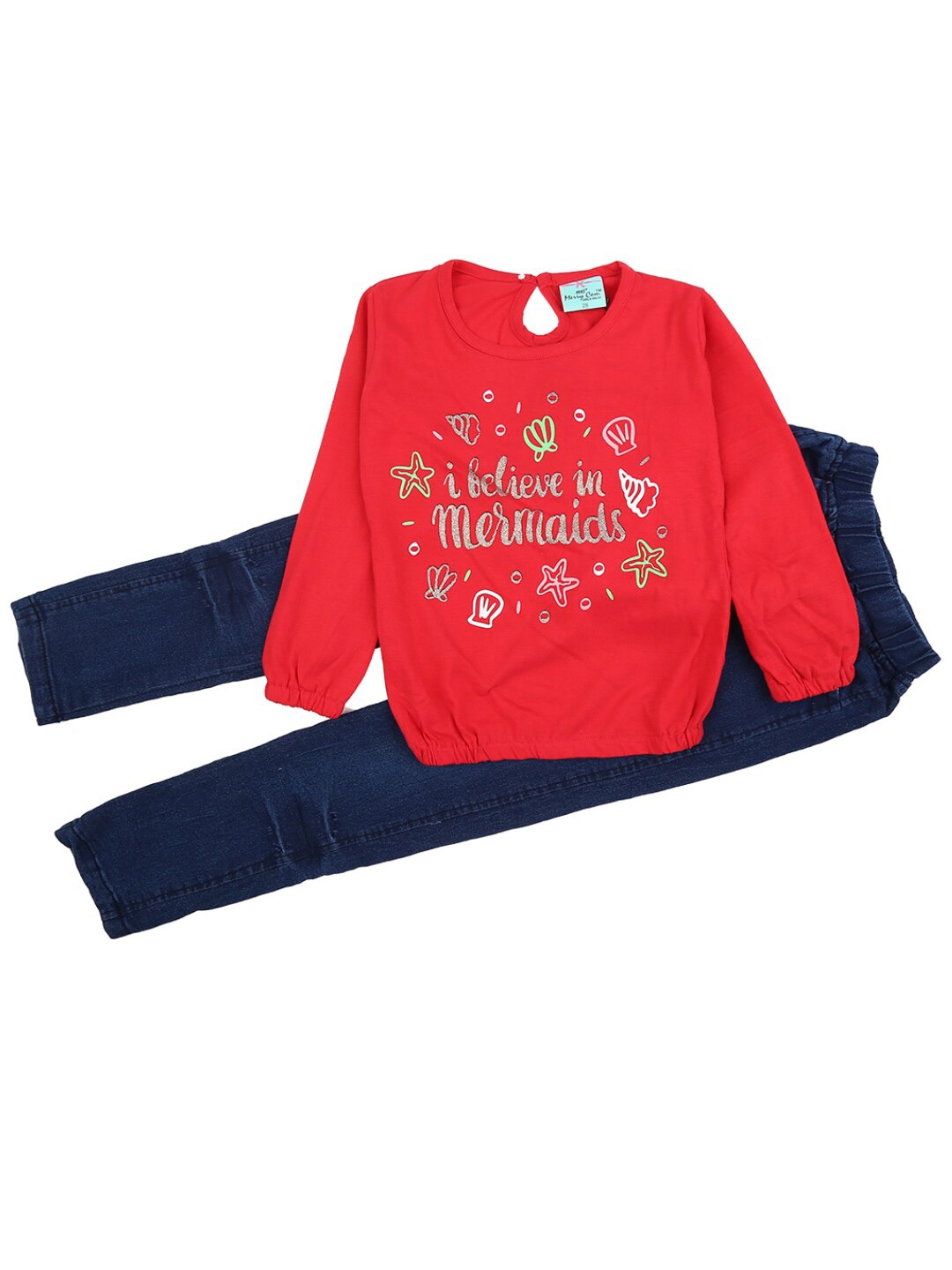 V-Mart Unisex Kids Fuchsia & Fuchsia Printed T-shirt with Shorts