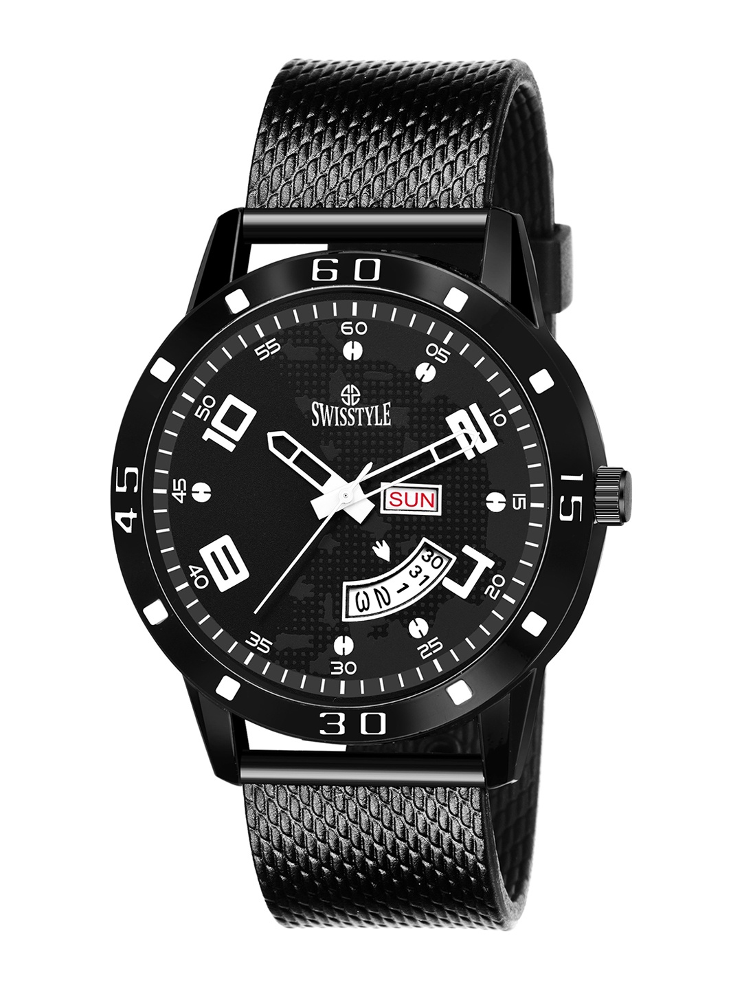SWISSTYLE Men Black Brass Dial & Bracelet Style Straps Analogue Watch SS-GR184-BLK-BLK
SWISSTYLE Men Black Brass Dial & Bracelet Style Straps Analogue Watch SS-GR184-BLK-BLK