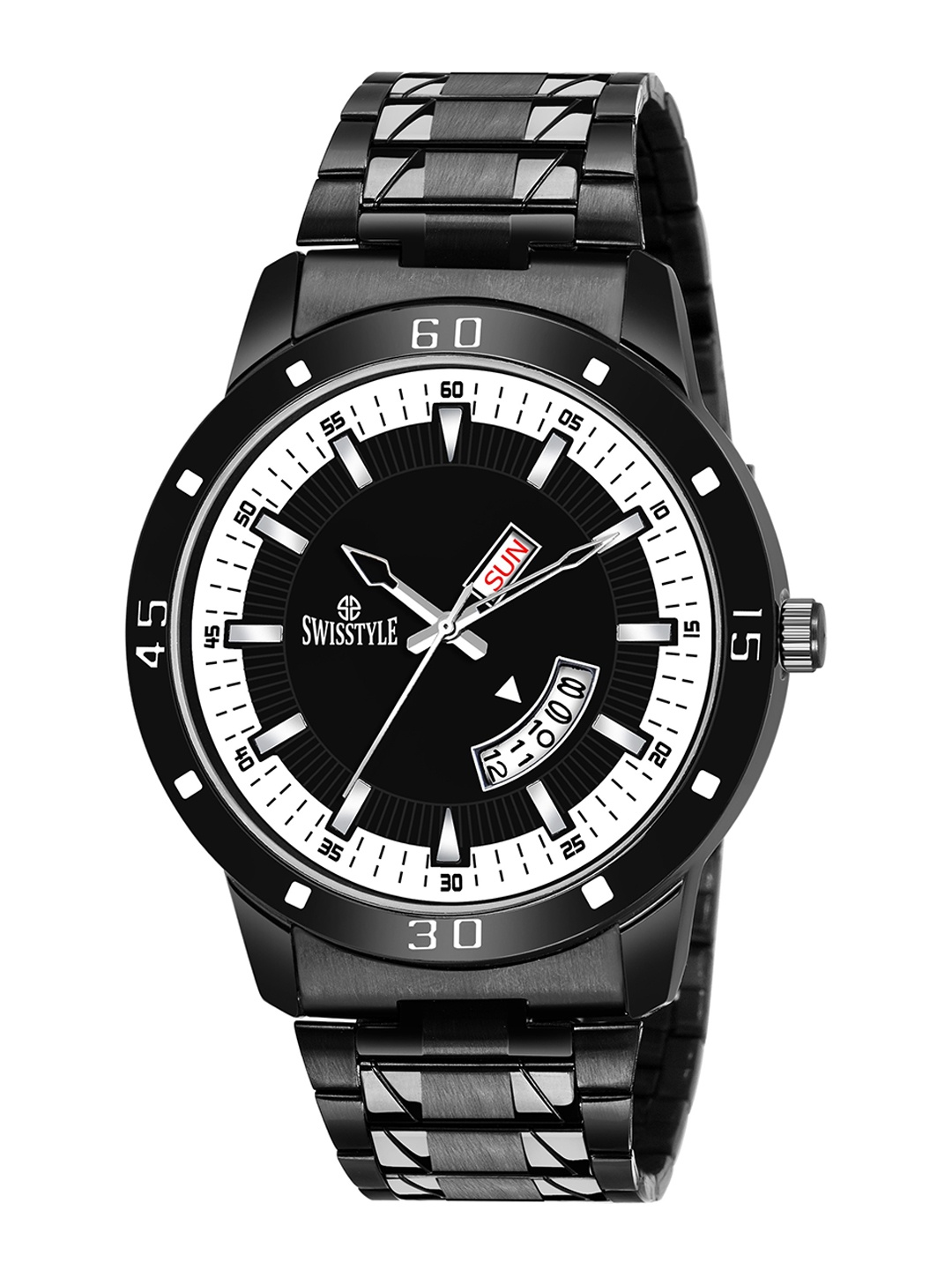 SWISSTYLE Men Black Brass Dial & Black Textured Straps Analogue Watch SS-GR6633-BLK-CH
SWISSTYLE Men Black Brass Dial & Black Textured Straps Analogue Watch SS-GR6633-BLK-CH