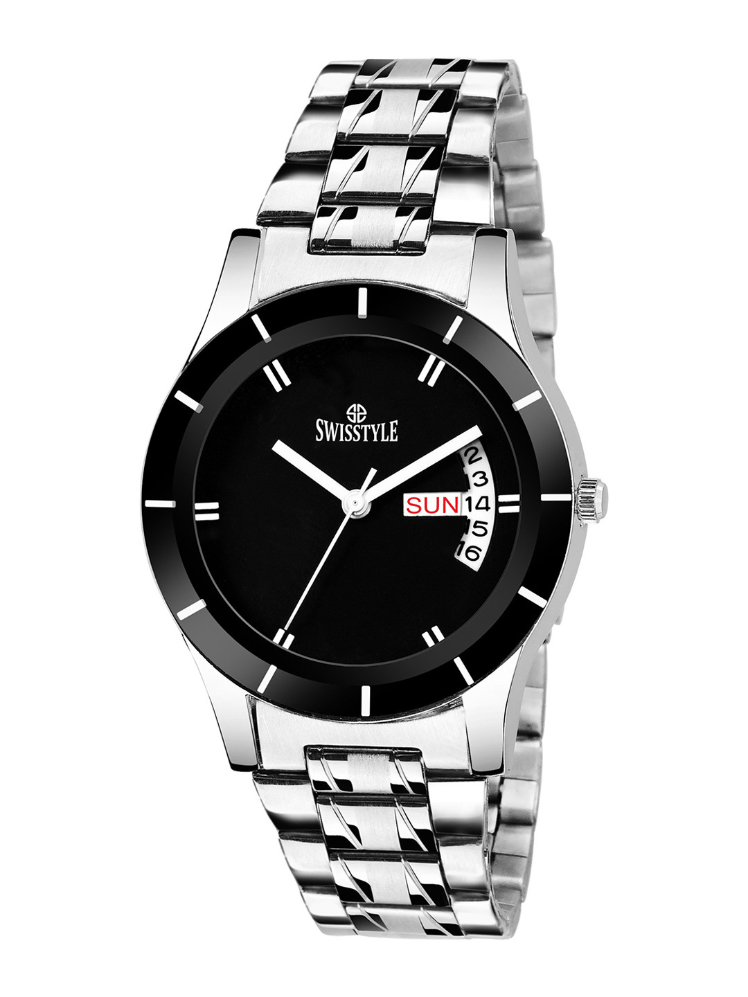 SWISSTYLE Women Black Brass Dial & Silver Toned Bracelet Style Straps Analogue Watch
SWISSTYLE Women Black Brass Dial & Silver Toned Bracelet Style Straps Analogue Watch