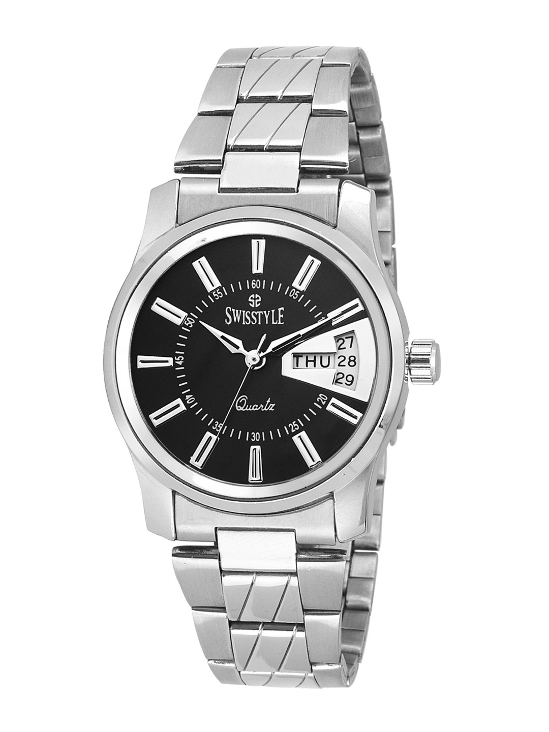 SWISSTYLE Men Black Brass Patterned Dial & Bracelet Style Straps Analogue Watch SS-LR8516
SWISSTYLE Men Black Brass Patterned Dial & Bracelet Style Straps Analogue Watch SS-LR8516