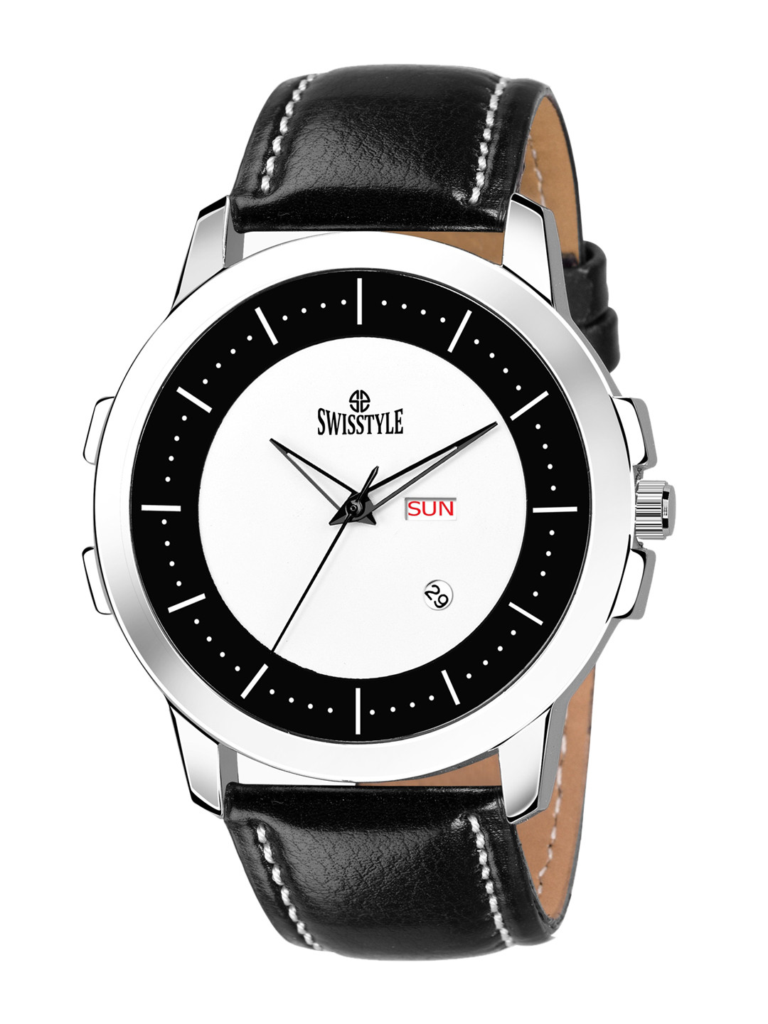 SWISSTYLE Men White Embellished Dial & Black Straps Analogue Wrist Watch SS-GR804-WHT-BLK
SWISSTYLE Men White Embellished Dial & Black Straps Analogue Wrist Watch SS-GR804-WHT-BLK