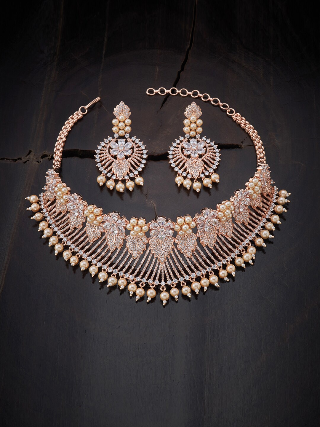 Kushal's Fashion Jewellery Rose Gold and White Copper Rose Gold-Plated Jewellery Set
Kushal's Fashion Jewellery Rose Gold and White Copper Rose Gold-Plated Jewellery Set