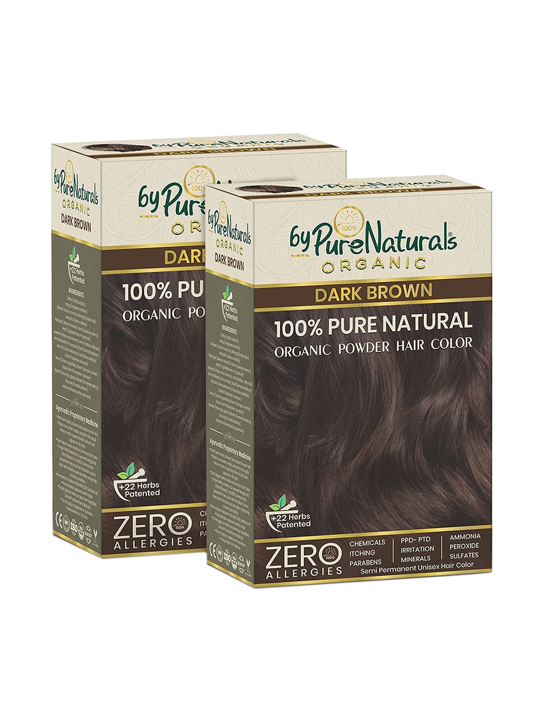byPureNaturals Set of 2 Organic 100% Pure Natural Powder Hair Colour - Dark Brown 3N
byPureNaturals Set of 2 Organic 100% Pure Natural Powder Hair Colour - Dark Brown 3N