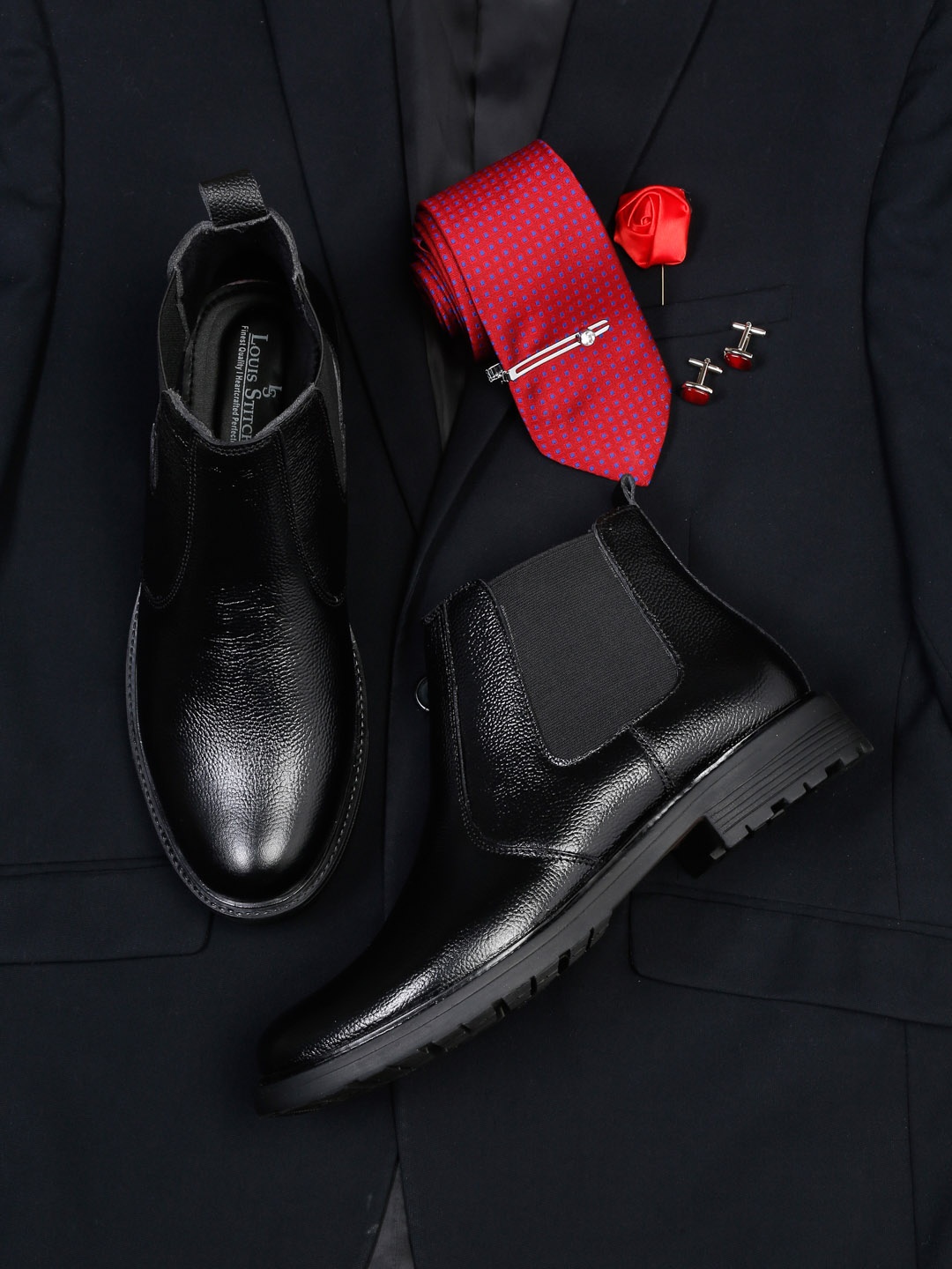 Men's Chelsea Boots Obsidian Black Handcrafted Full Grain Nappa Leather Shoes for Men
Men's Chelsea Boots Obsidian Black Handcrafted Full Grain Nappa Leather Shoes for Men