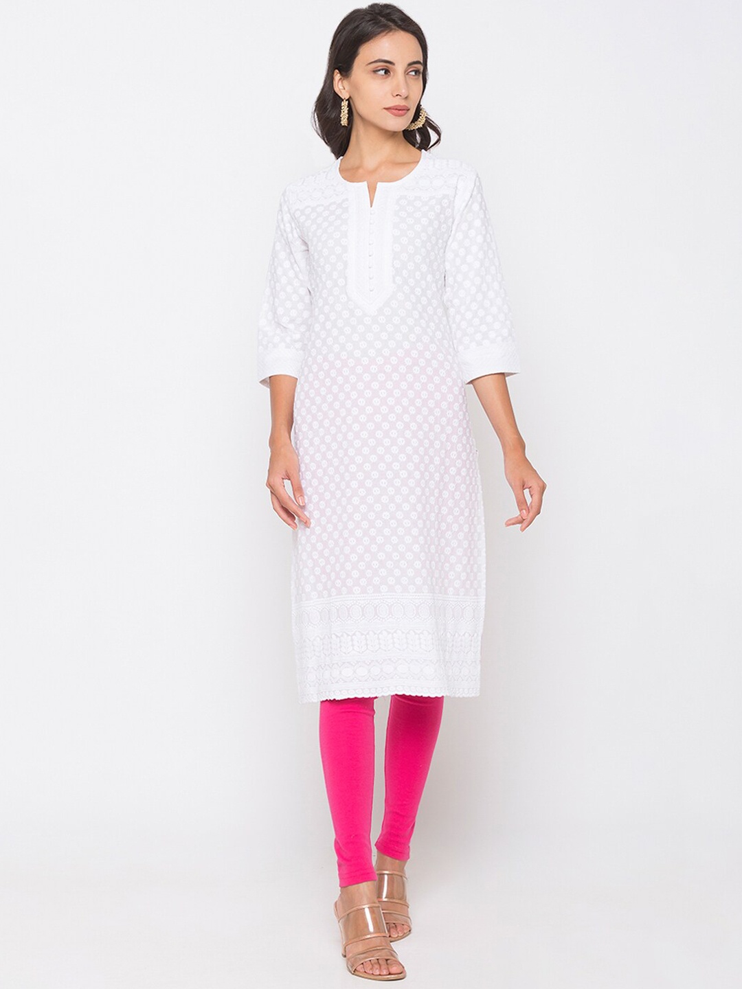 ZOLA Women Chikankari Hand Embroidered Breathable & Lightweight Cotton Straight Kurta, White
ZOLA Women Chikankari Hand Embroidered Breathable & Lightweight Cotton Straight Kurta, White