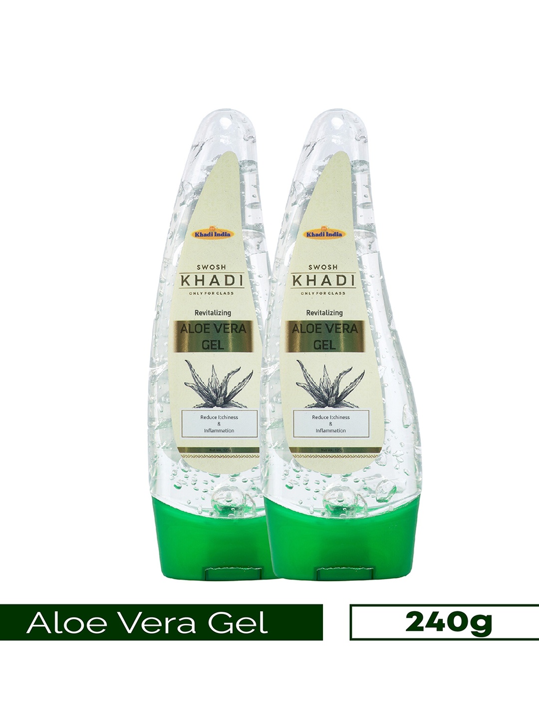 SWOSH Set of 2 Khadi Revitalizing Aloe Vera Gel with 100% Pure Aloe - 120 g Each, Green
SWOSH Set of 2 Khadi Revitalizing Aloe Vera Gel with 100% Pure Aloe - 120 g Each, Green