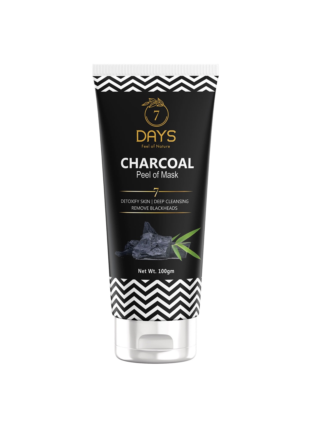 7 DAYS Charcoal Peel-Off Mask - 100g, Black