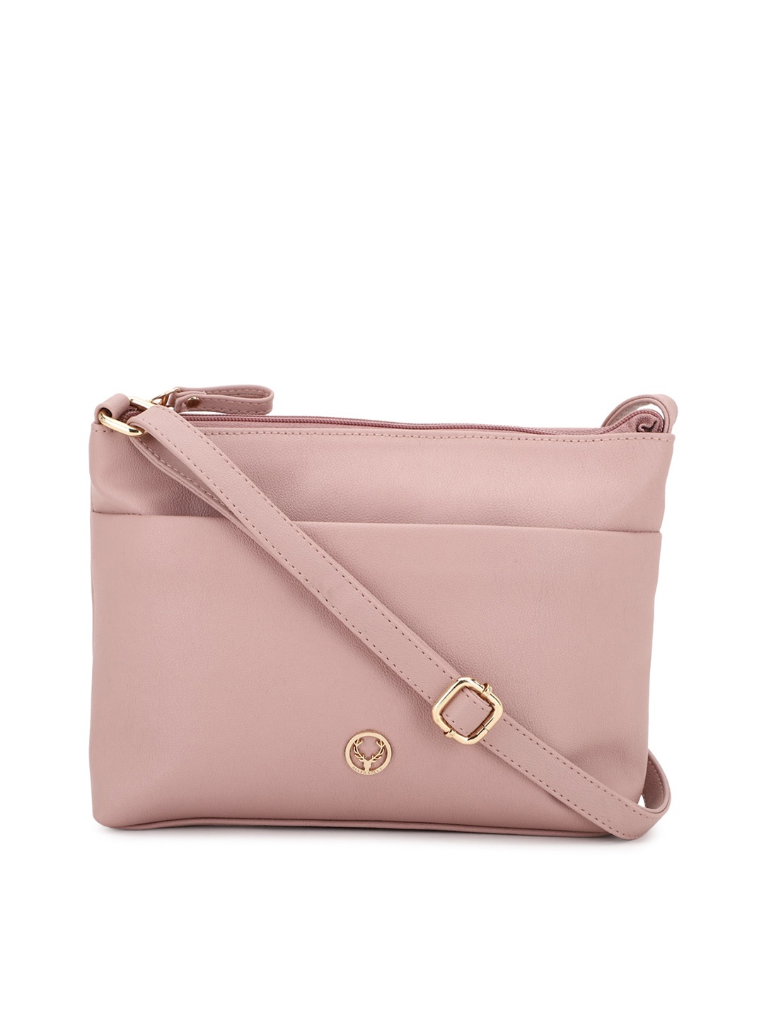 Allen Solly Pink PU Shopper Sling Bag