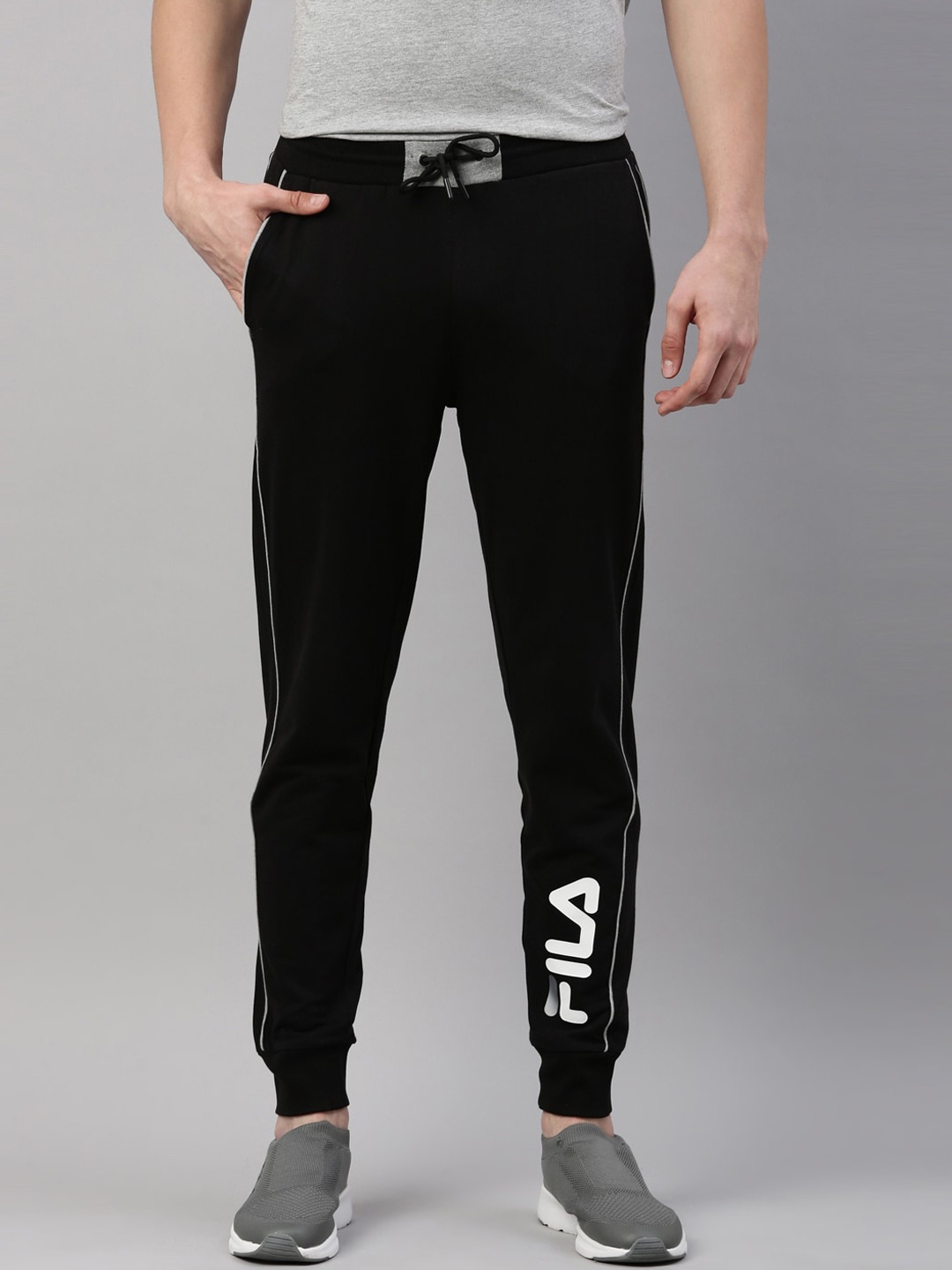 FILA Men Black Solid Joggers
