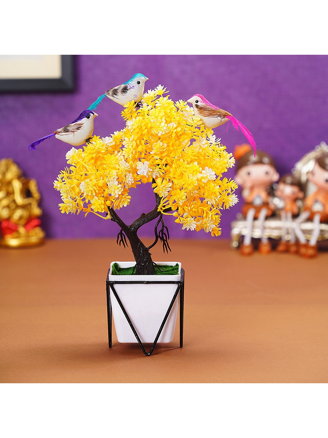 Dekorly Yellow Artificial Wild Plant With Pot and Metal stand (3 Birds Free ) for Home Dcor
Dekorly Yellow Artificial Wild Plant With Pot and Metal stand (3 Birds Free ) for Home Dcor