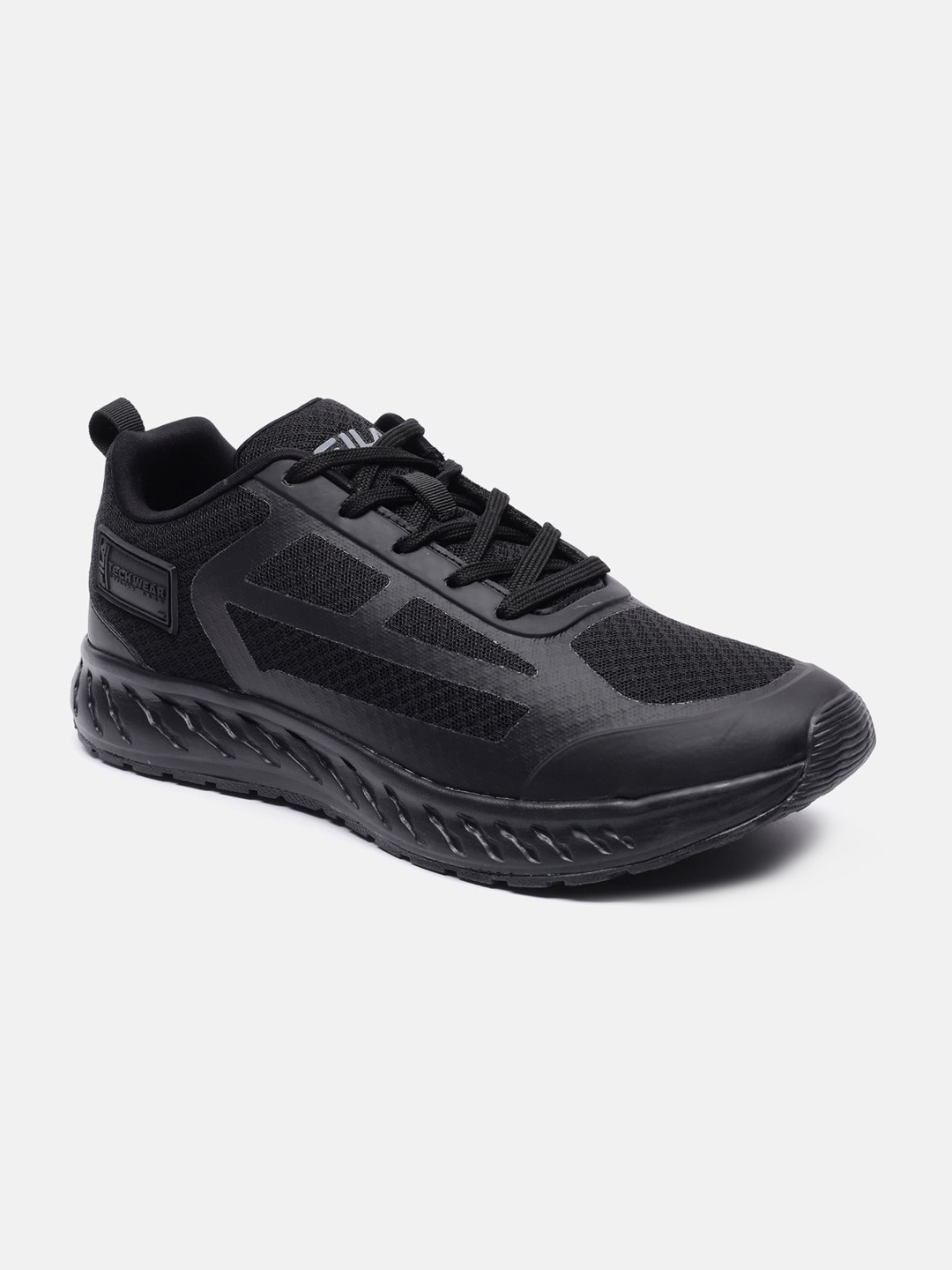 FILA Men Black Woven Design Sneakers
