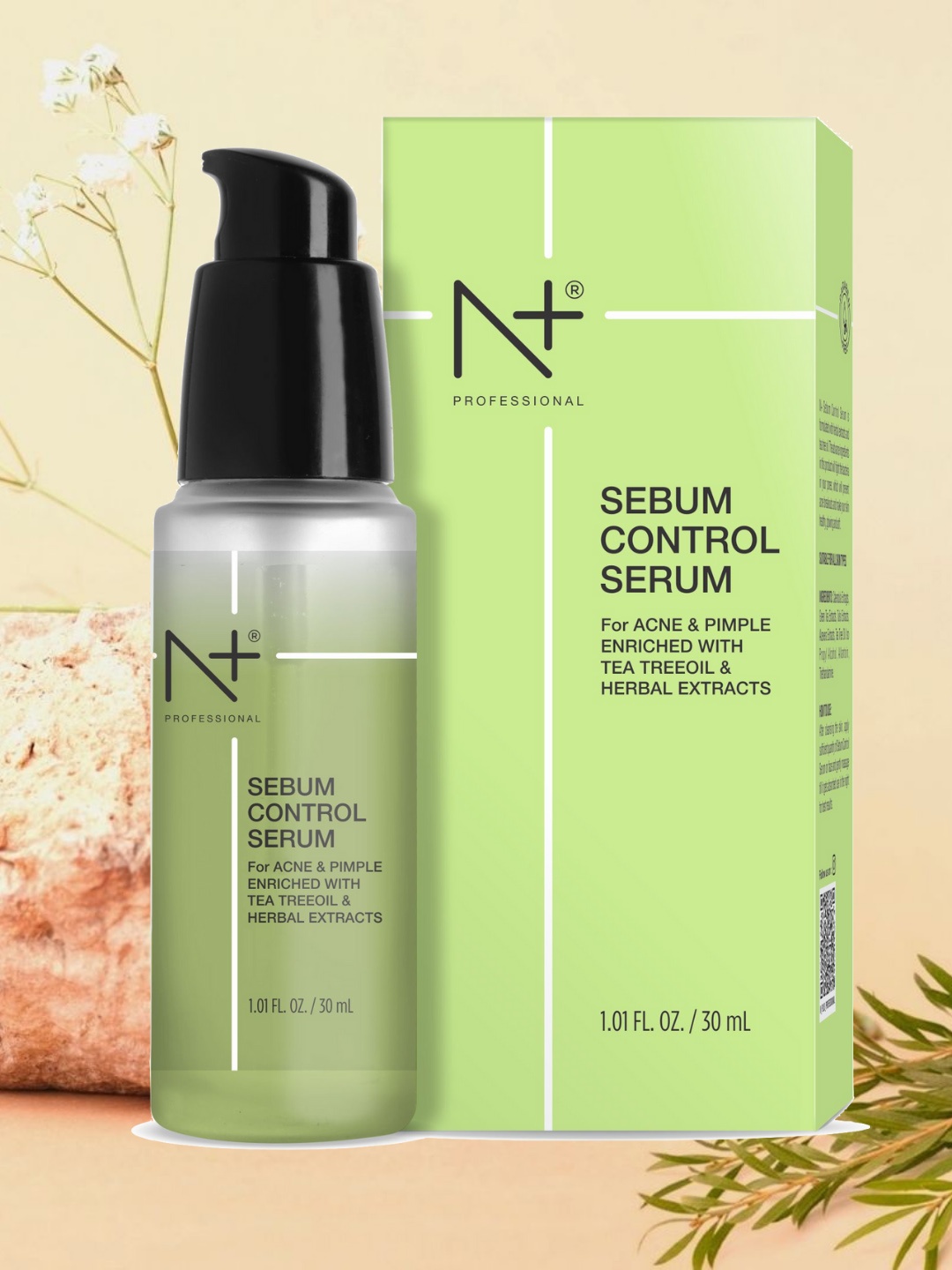 N Plus Professional Sebum Control Face Serum with Tea Tree Oil & Herbal Extracts - 30 ml, White
N Plus Professional Sebum Control Face Serum with Tea Tree Oil & Herbal Extracts - 30 ml, White