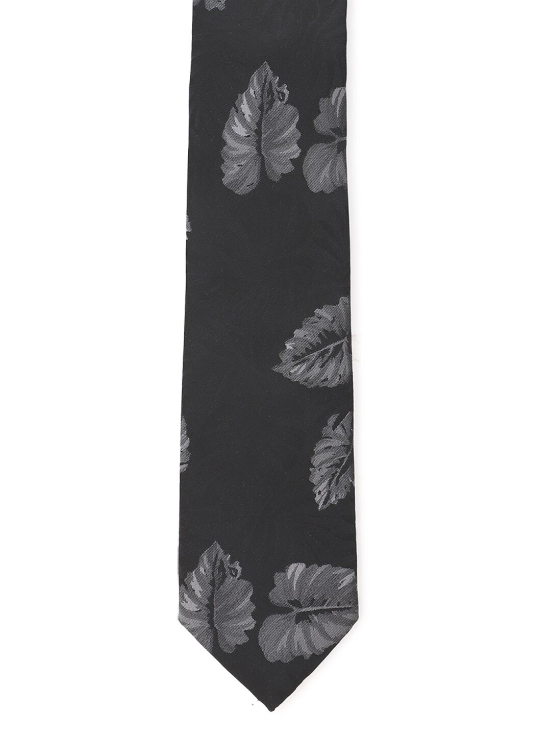 Van Heusen Men Black & Grey Printed Broad Tie
