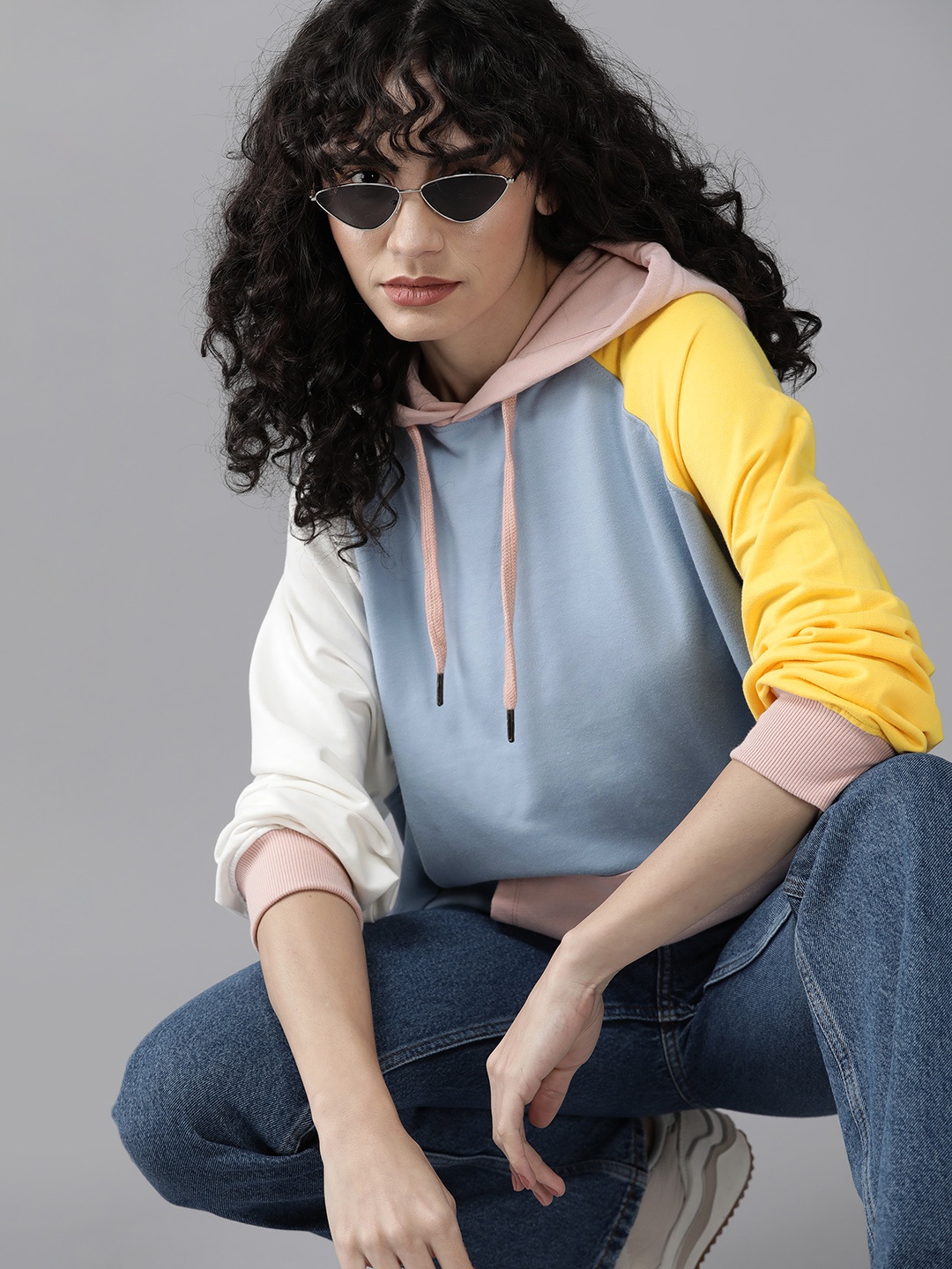 The Roadster Lifestyle Co. Women Blue & Yellow Colourblocked Oversized Hooded Sweatshirt
The Roadster Lifestyle Co. Women Blue & Yellow Colourblocked Oversized Hooded Sweatshirt