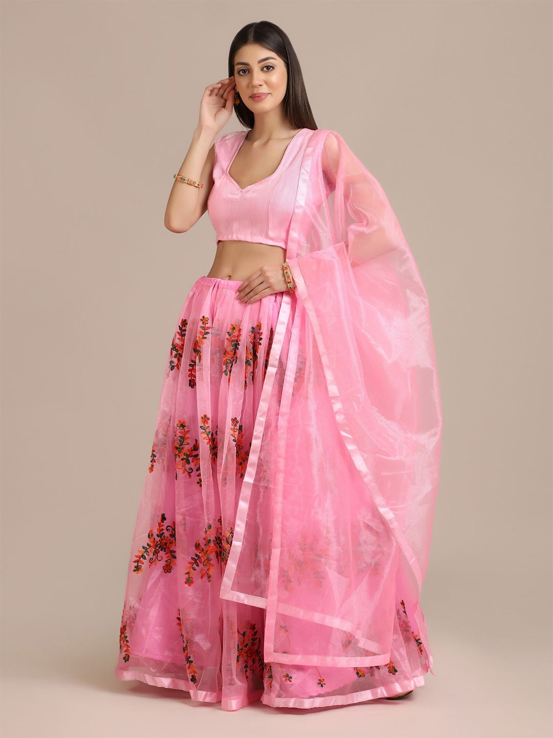 Warthy Ent Pink & Red Thread Work Semi-Stitched Lehenga & Unstitched Blouse With Dupatta
Warthy Ent Pink & Red Thread Work Semi-Stitched Lehenga & Unstitched Blouse With Dupatta