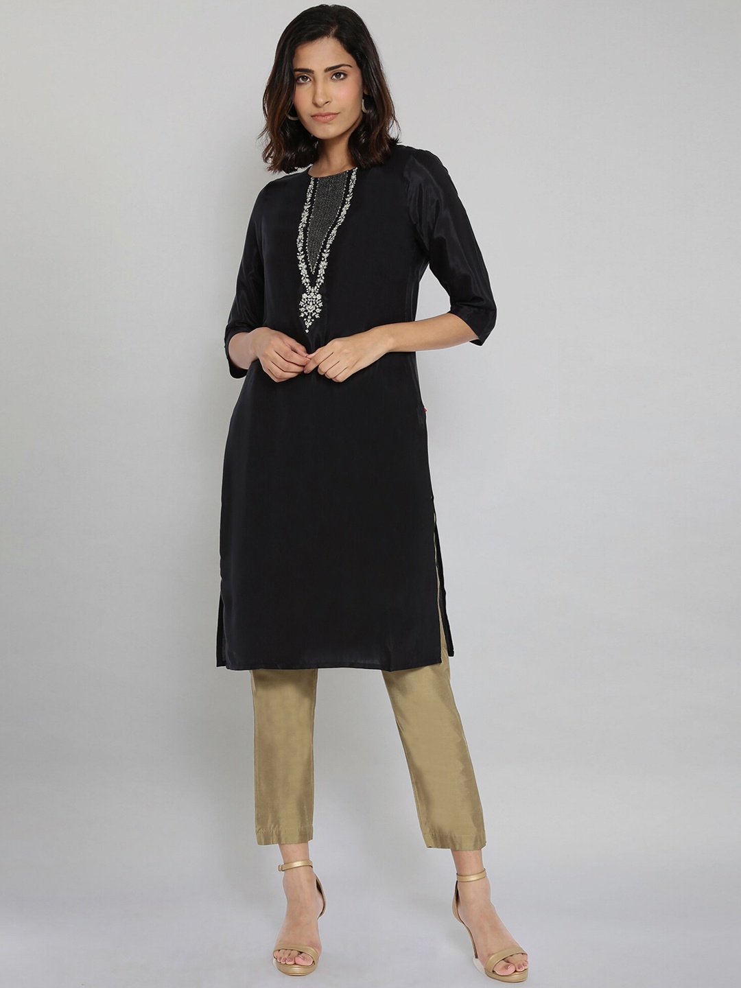 W Women Black Kurta