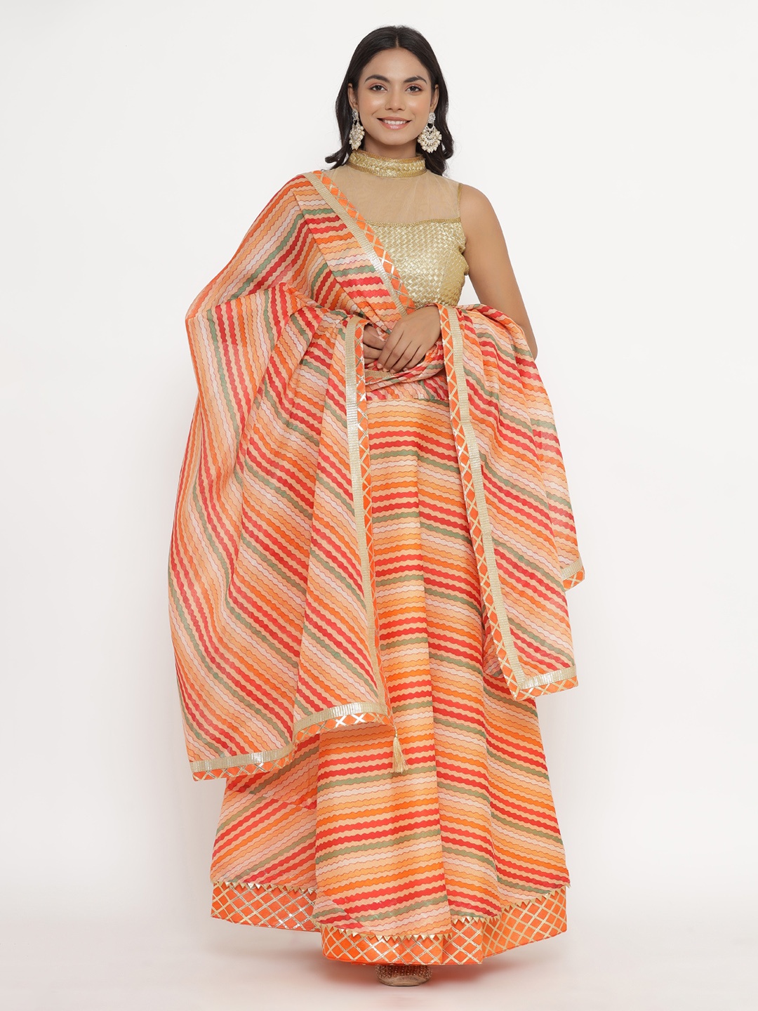 Kesarya Green & Orange Embellished Ready to Wear Lehenga & Unstitched Blouse With Dupatta
Kesarya Green & Orange Embellished Ready to Wear Lehenga & Unstitched Blouse With Dupatta