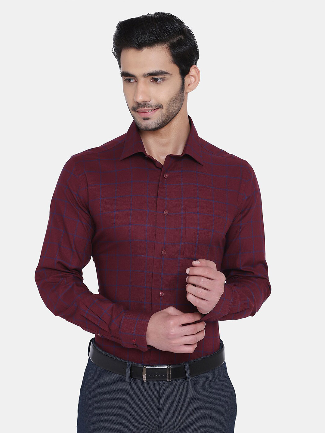 Blackberrys Men Red India Slim Fit Checked Formal Shirt 
Blackberrys Men Red India Slim Fit Checked Formal Shirt