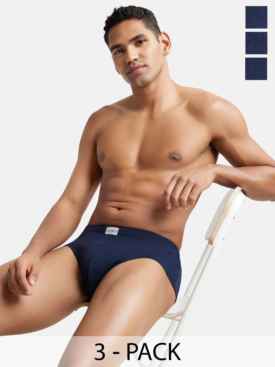 Jockey Pack of 3 Super Combed Cotton Solid Brief with Ultrasoft Concealed Waistband-8035, Navy blue
Jockey Pack of 3 Super Combed Cotton Solid Brief with Ultrasoft Concealed Waistband-8035, Navy blue