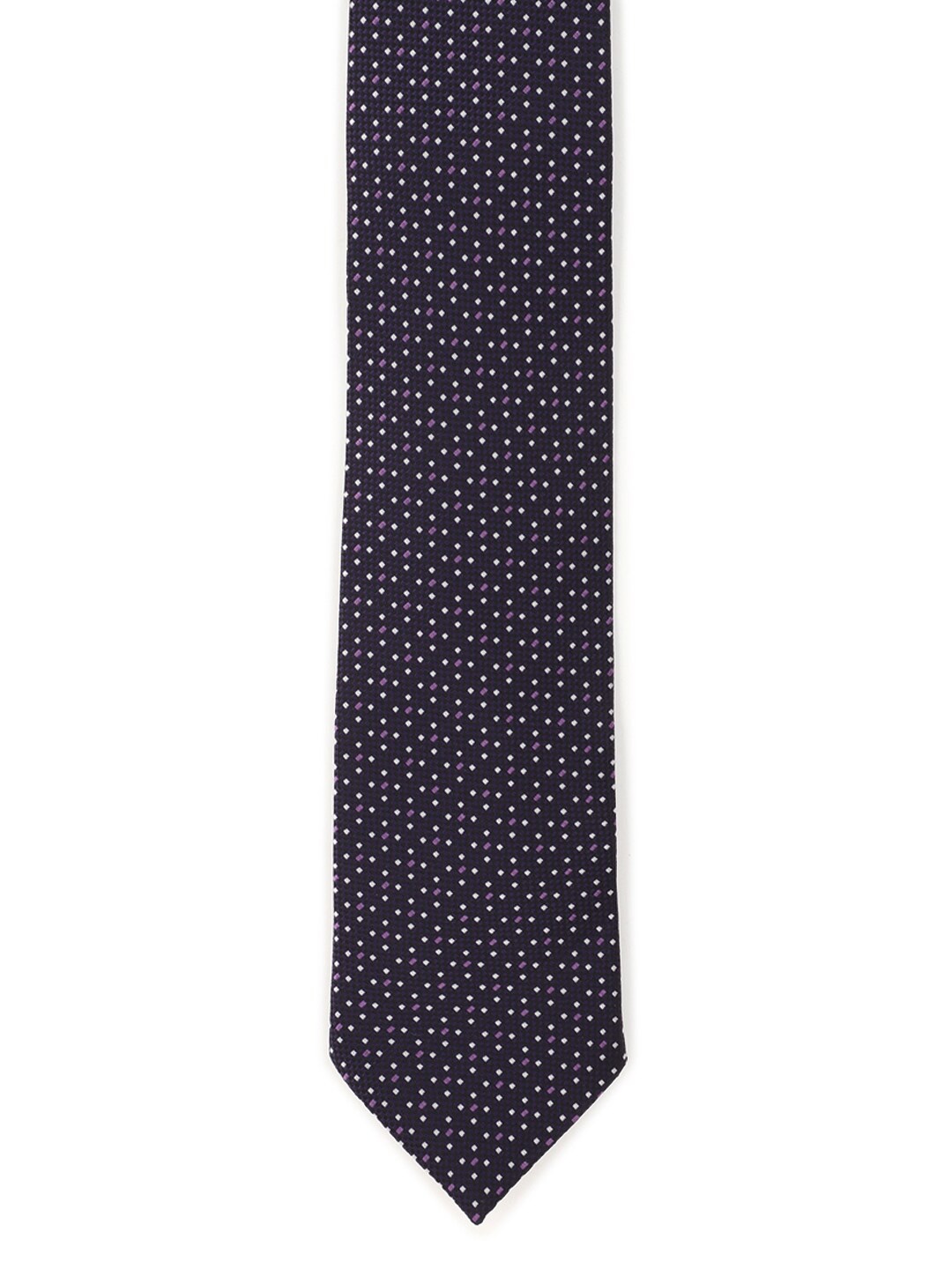 Allen Solly Men Navy Blue Printed Skinny Tie