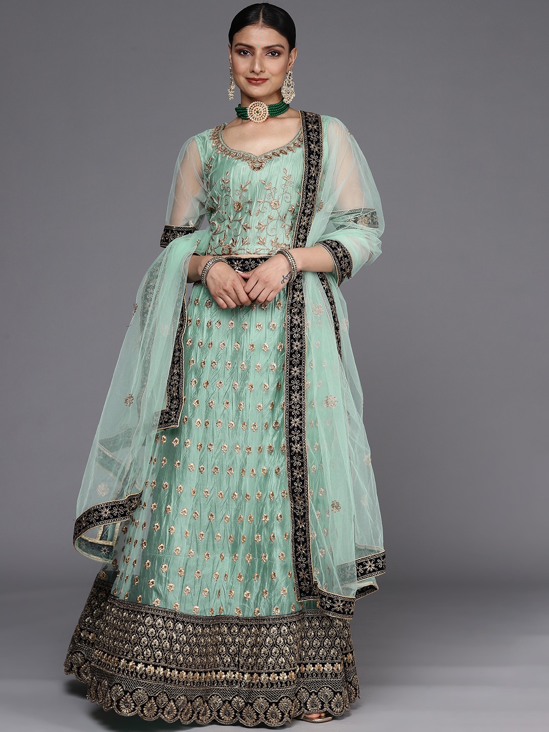 Chhabra 555 Green Embroidered Semi-Stitched Lehenga & Unstitched Blouse With Dupatta
Chhabra 555 Green Embroidered Semi-Stitched Lehenga & Unstitched Blouse With Dupatta