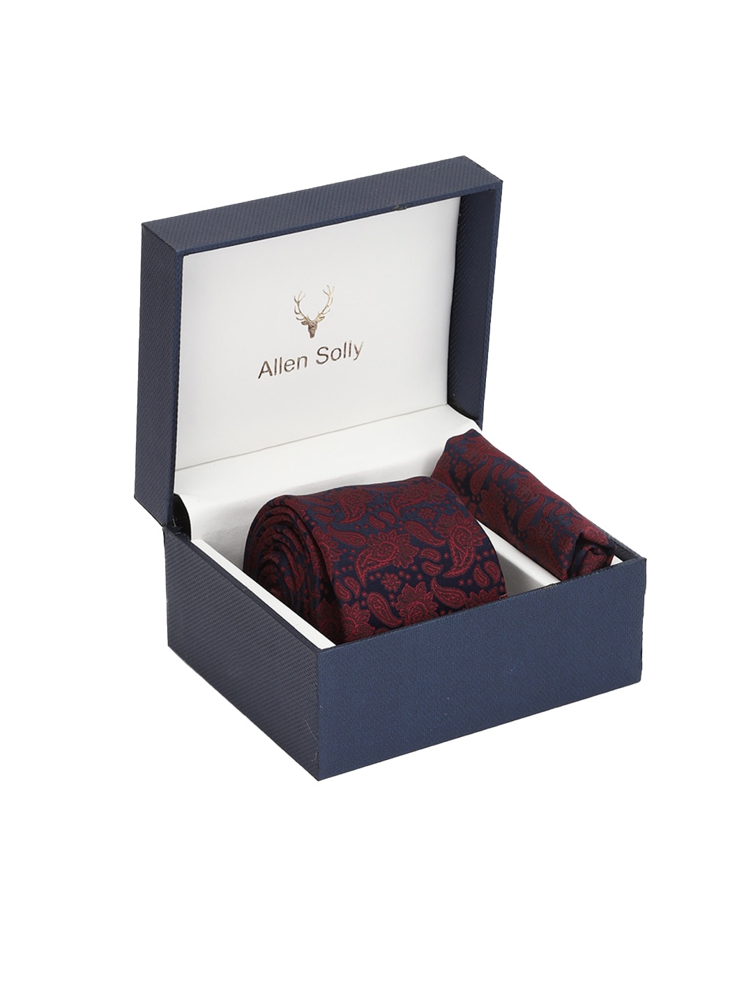 Allen Solly Men Maroon & Navy-Blue Self-Design Tie and Pocket Square Accessory Gift Set
Allen Solly Men Maroon & Navy-Blue Self-Design Tie and Pocket Square Accessory Gift Set