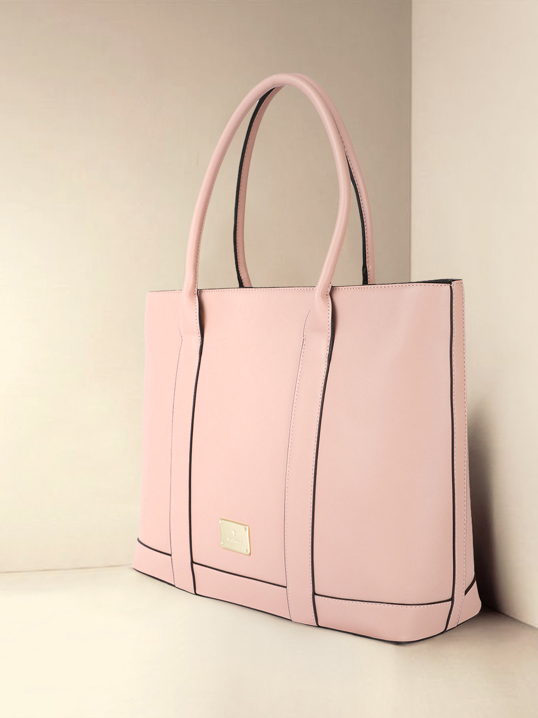 Van Heusen Pink Solid Oversized Structured Shoulder Bag 
Van Heusen Pink Solid Oversized Structured Shoulder Bag