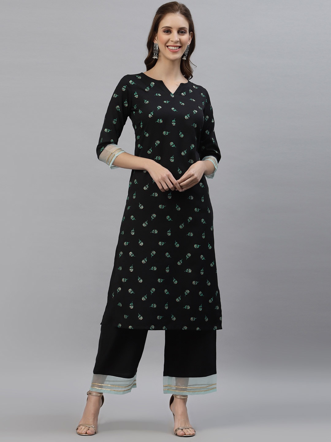 KALINI Women Mustard Yellow Ethnic Motifs Printed Kurti with Trousers & With Dupatta
KALINI Women Mustard Yellow Ethnic Motifs Printed Kurti with Trousers & With Dupatta