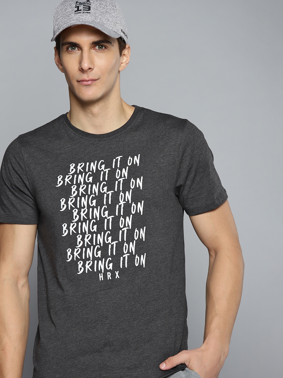 HRX By Hrithik Roshan Lifestyle Men Black Mel Bio-Wash Typography Tshirts, Charcoal
HRX By Hrithik Roshan Lifestyle Men Black Mel Bio-Wash Typography Tshirts, Charcoal