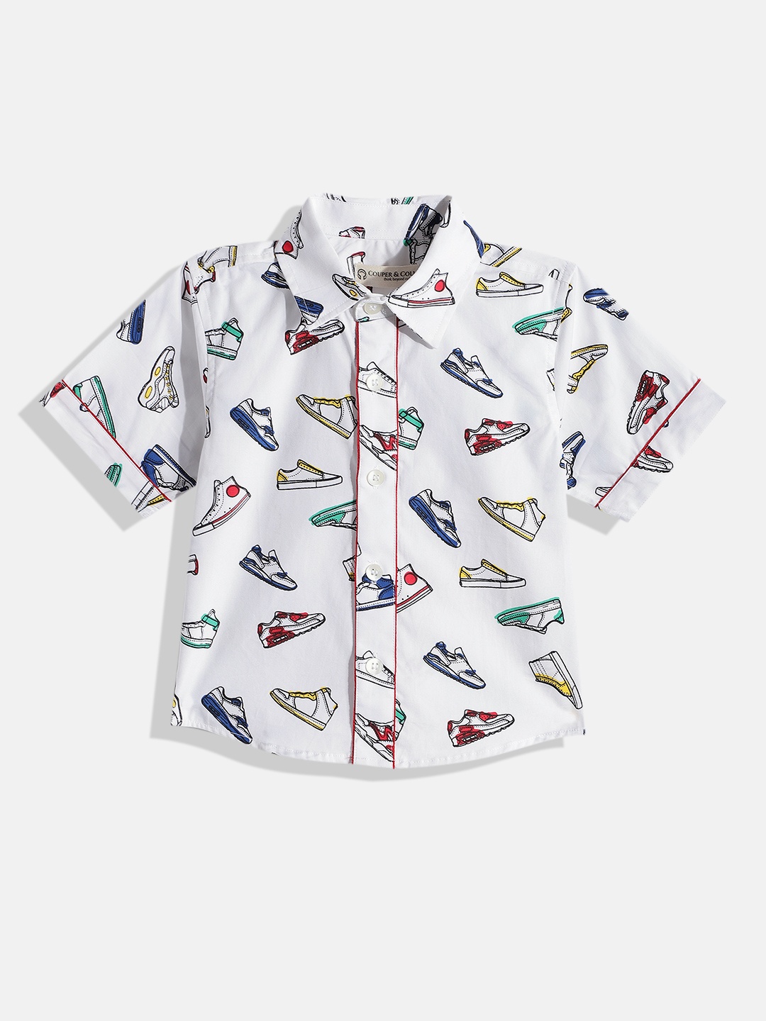 COUPER & COLL Boys White Pure Cotton Conversational Print Premium Printed Casual Shirt
COUPER & COLL Boys White Pure Cotton Conversational Print Premium Printed Casual Shirt